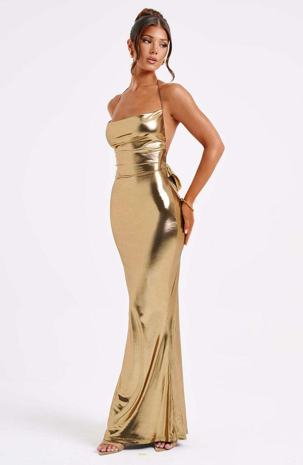 Talisa Maxi Dress - Gold - Image 5