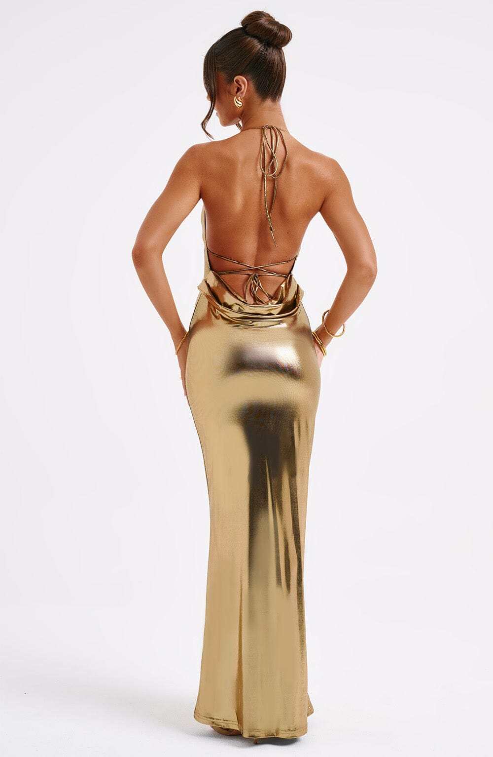Talisa Maxi Dress - Gold - Image 3