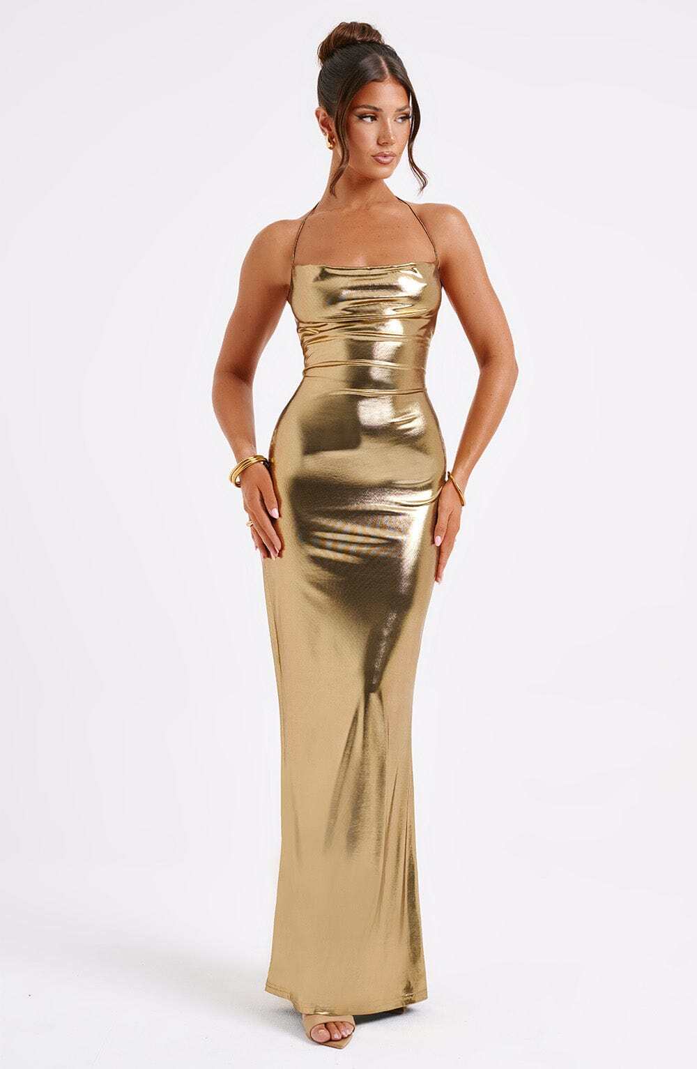Talisa Maxi Dress - Gold - Image 2