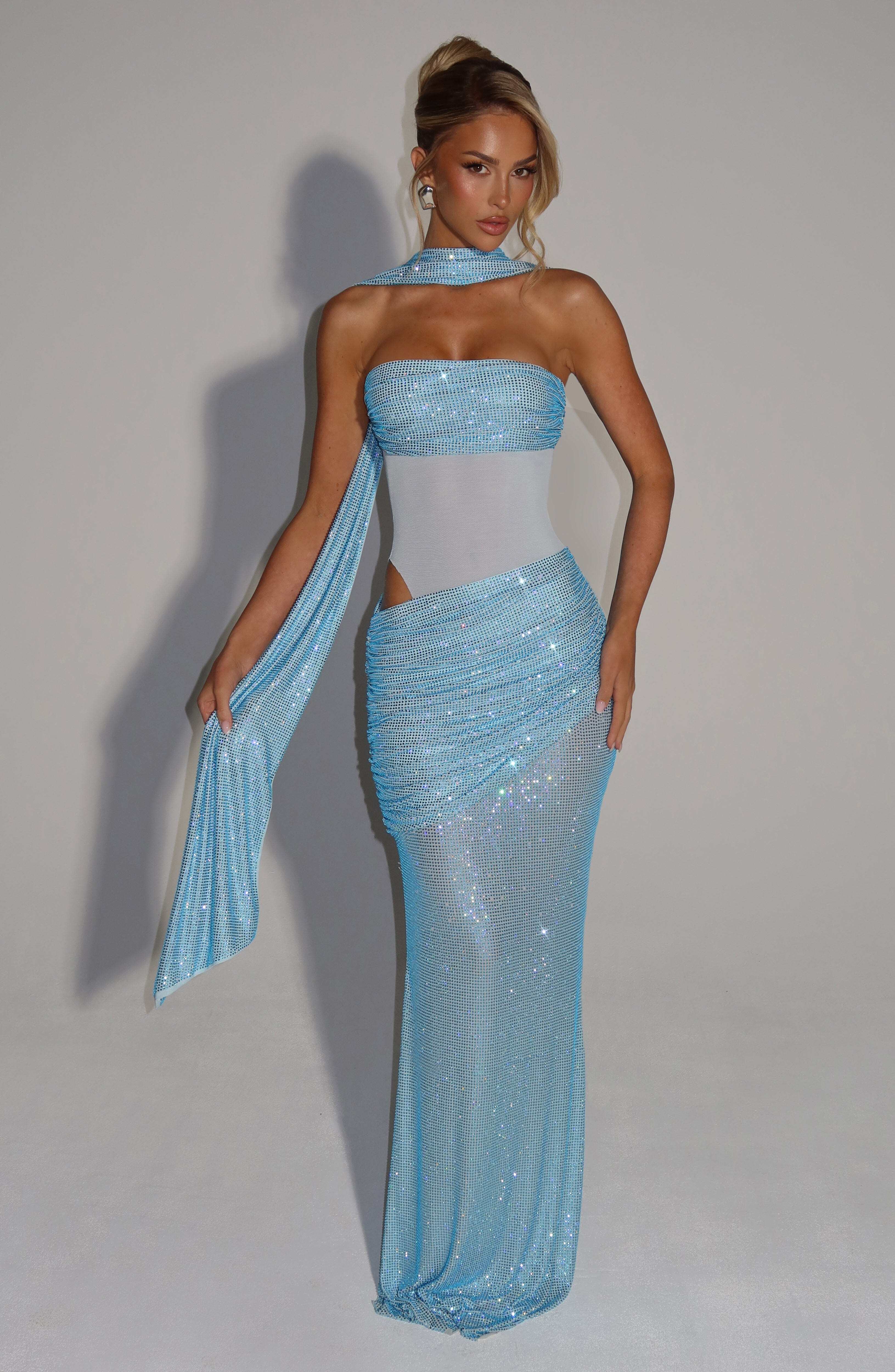Tavia Scarf - Aqua - Image 3
