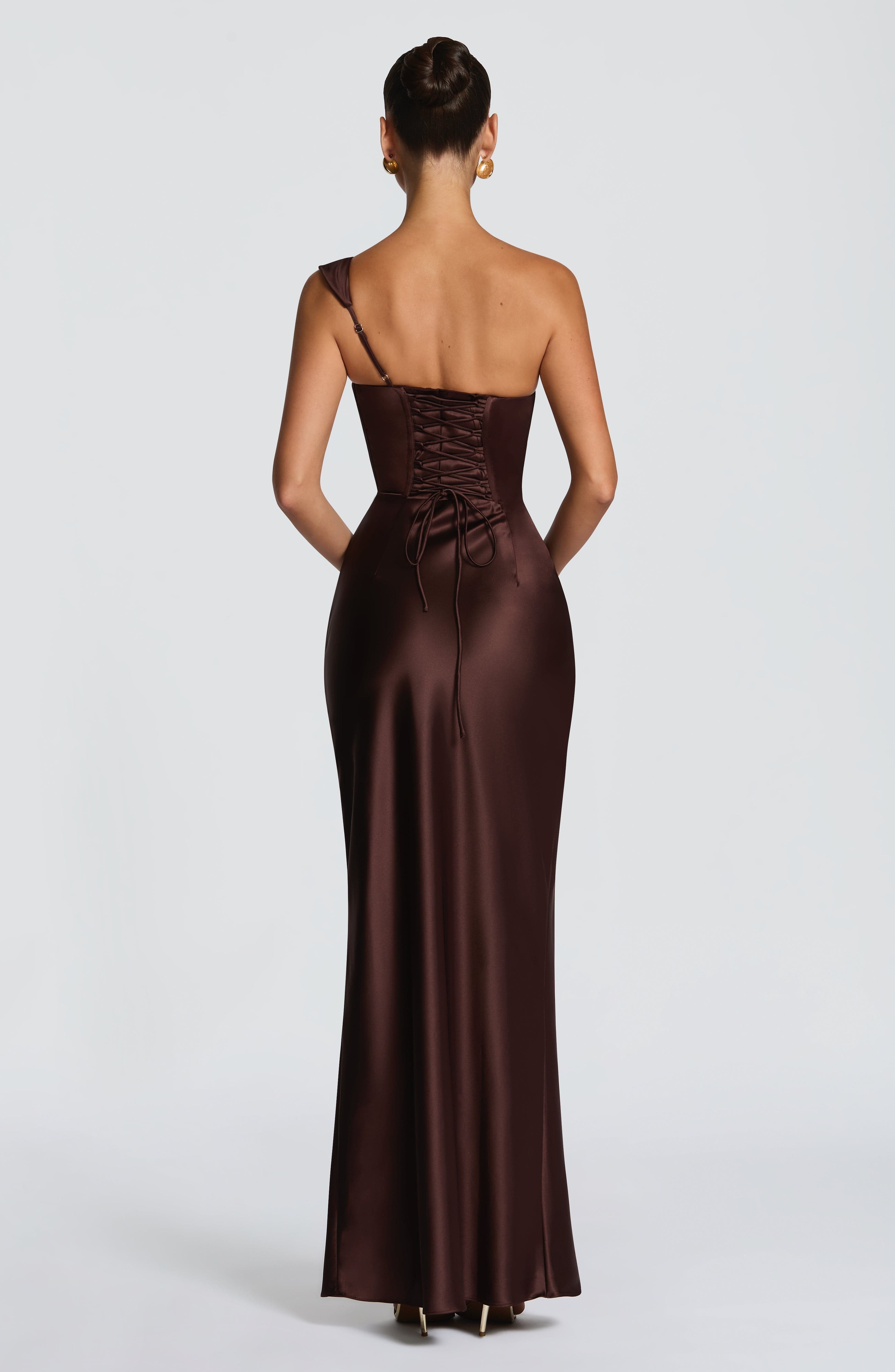 Thalassa Maxi Dress - Plum Brown - Image 3