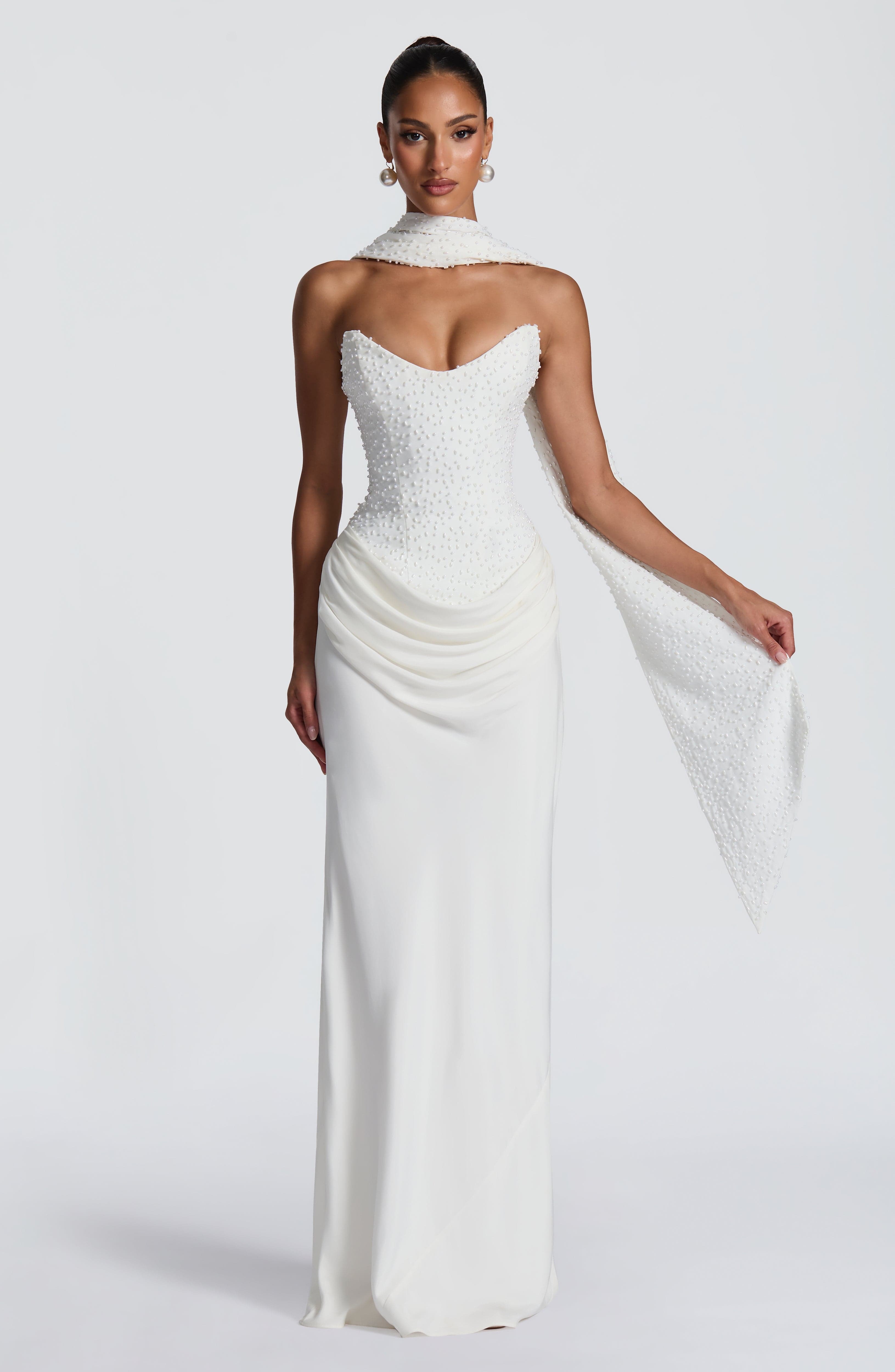 Tindra Maxi Dress - Ivory - Image 12