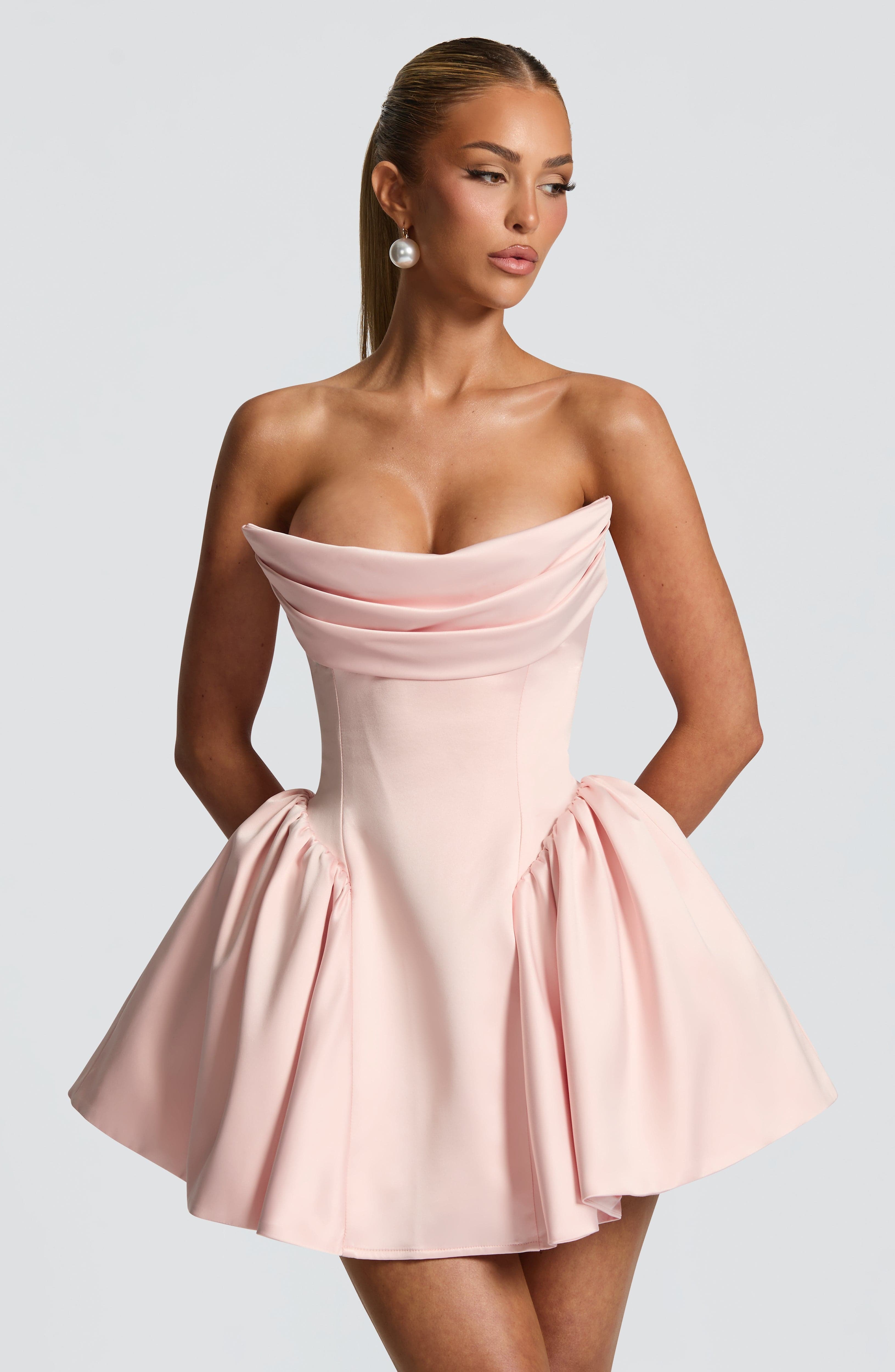 Trinity Mini Dress - Blush - Image 7
