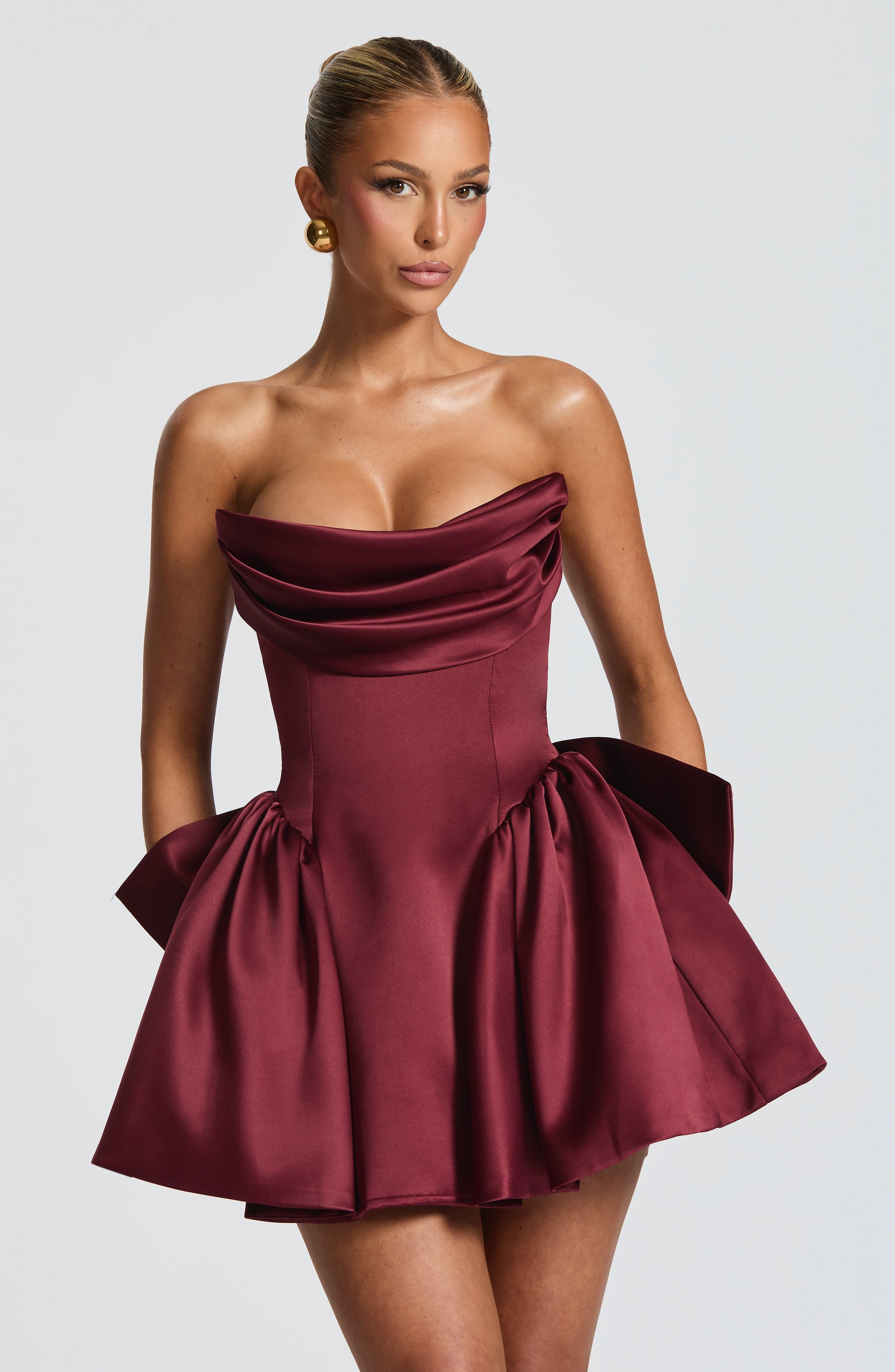 Trinity Mini Dress - Cherry Lacquer - Image 7