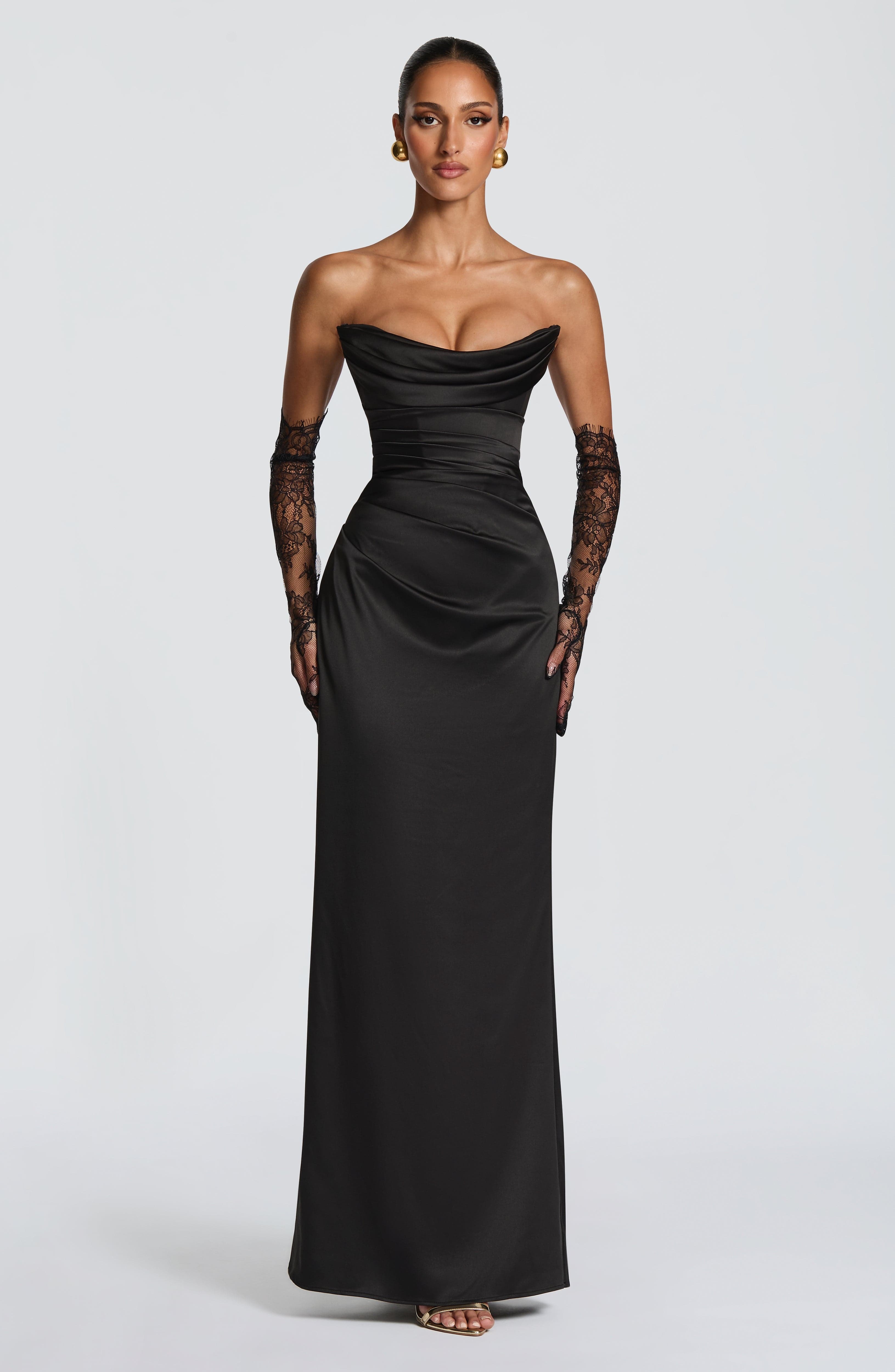 Vessa Maxi Dress - Black - Image 4