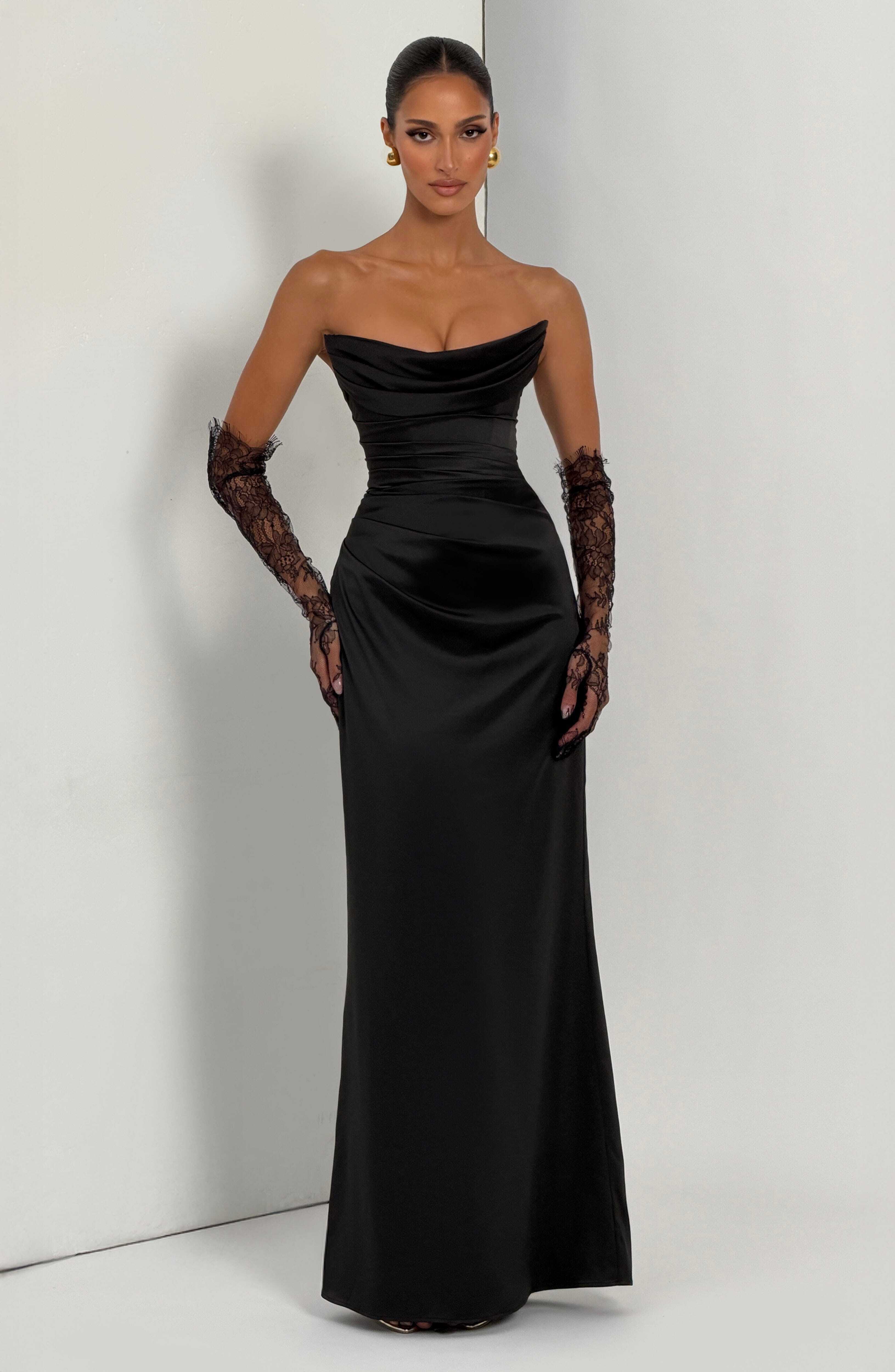 Vessa Maxi Dress - Black - Image 8