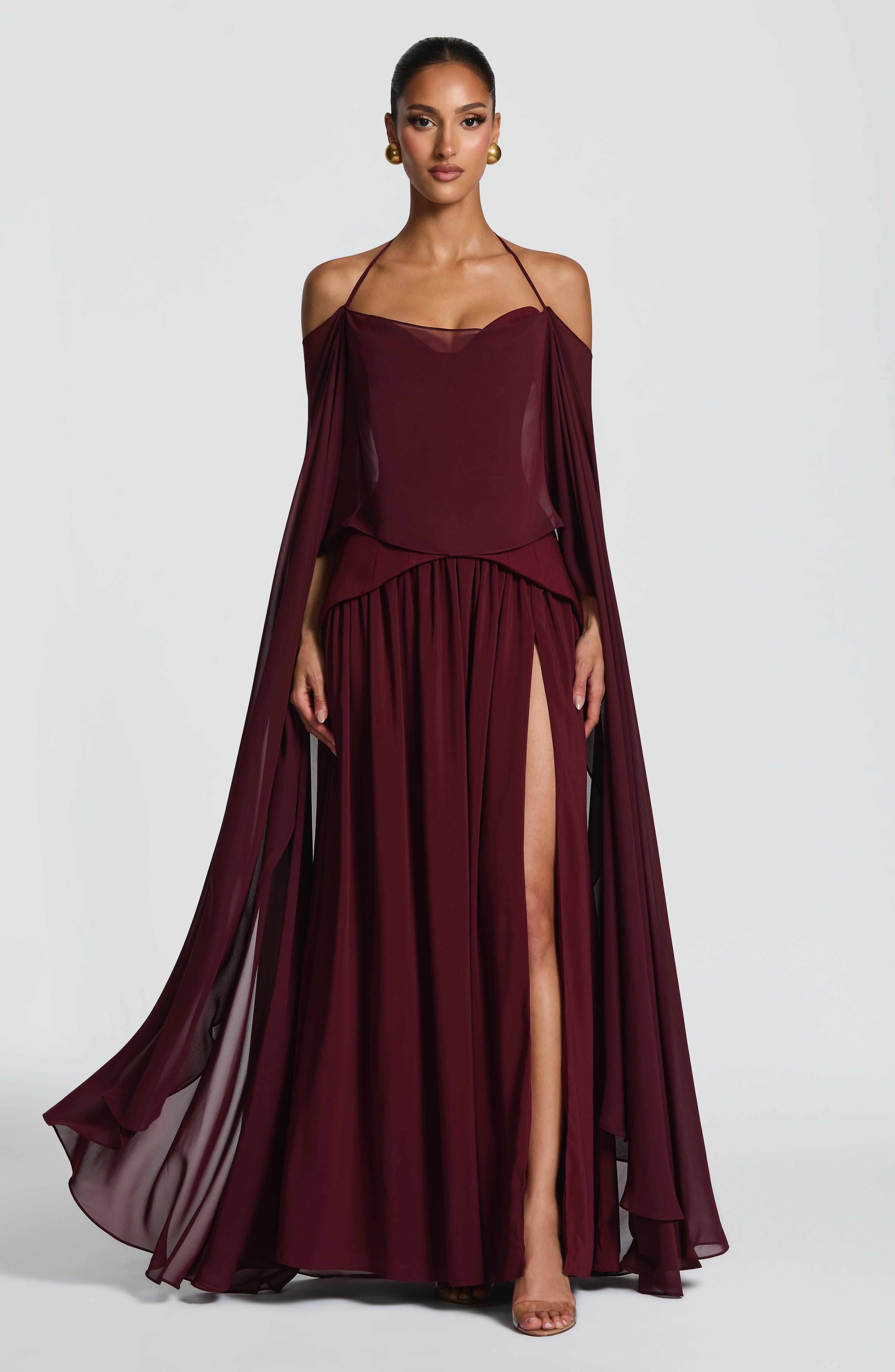 Vietta Maxi Dress - Cherry Lacquer - Image 8