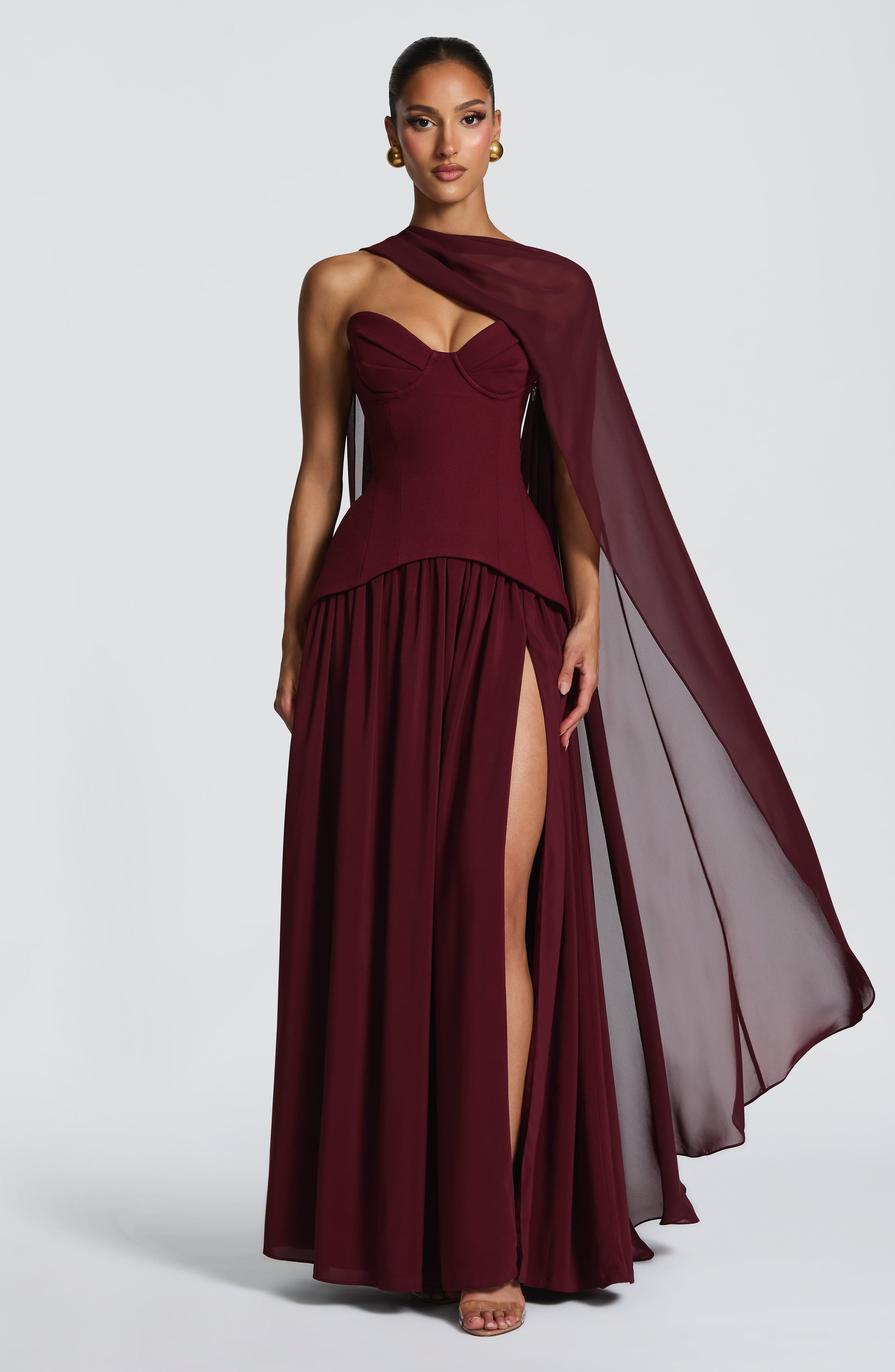 Vietta Maxi Dress - Cherry Lacquer - Image 4