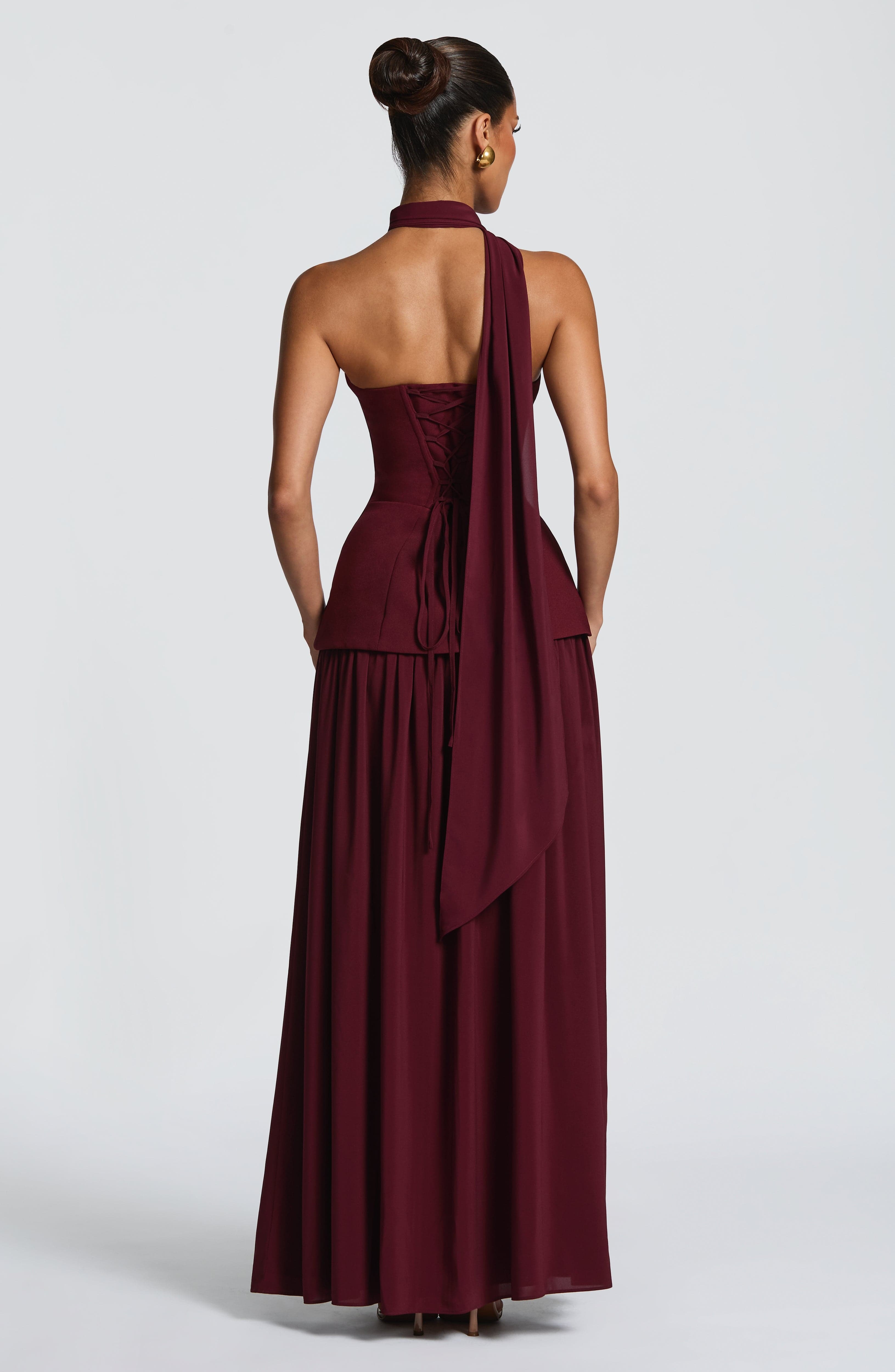 Vietta Maxi Dress - Cherry Lacquer - Image 2