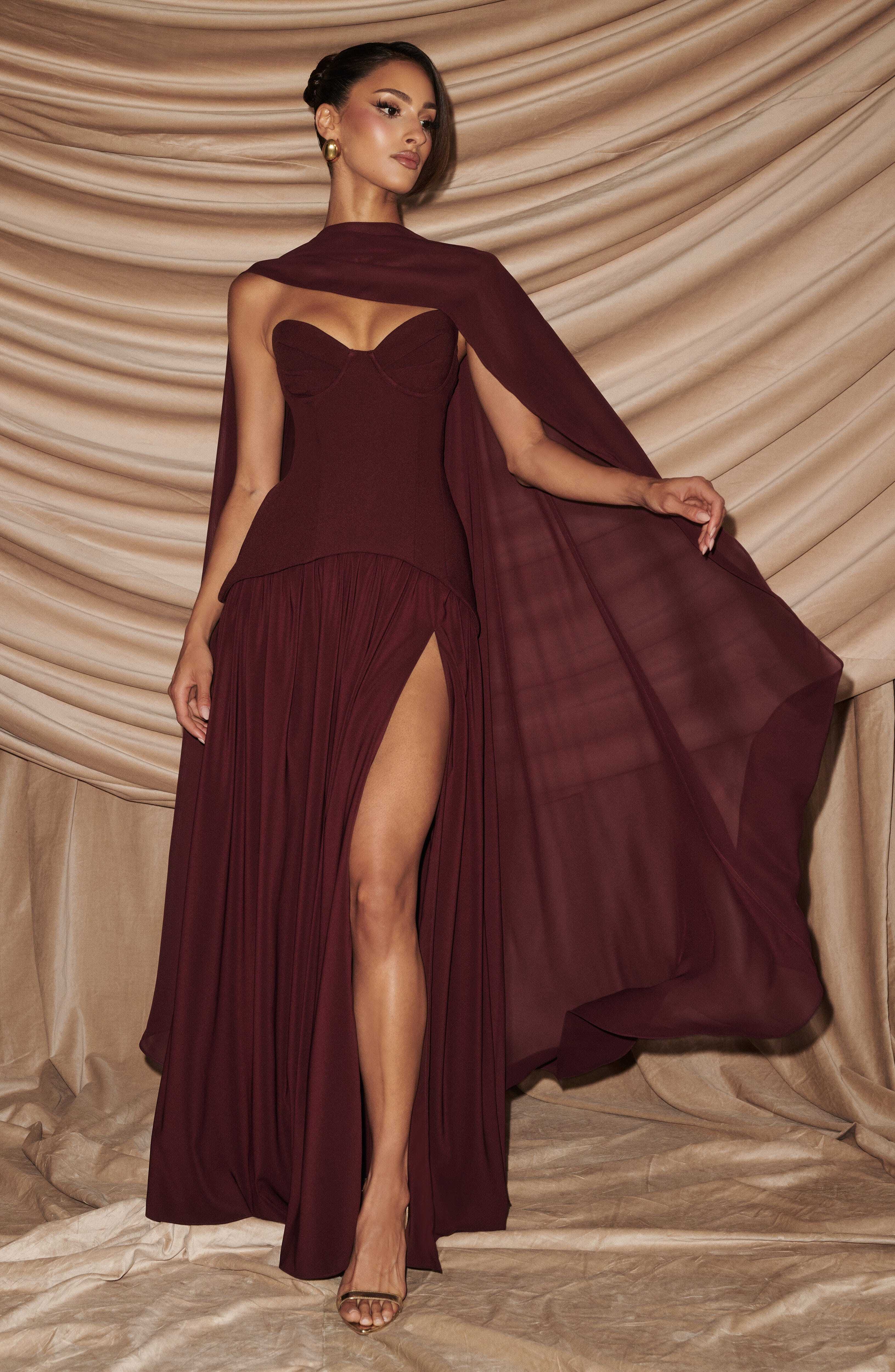 Vietta Maxi Dress - Cherry Lacquer - Image 6