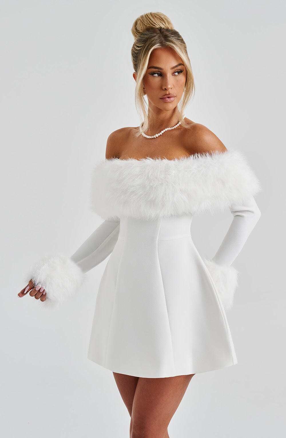 Villanelle Mini Dress - Ivory - Image 9