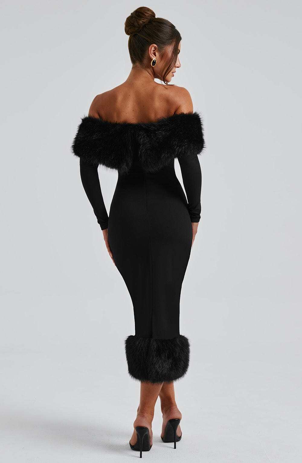 Vittoria Midi Dress-Black - Image 7