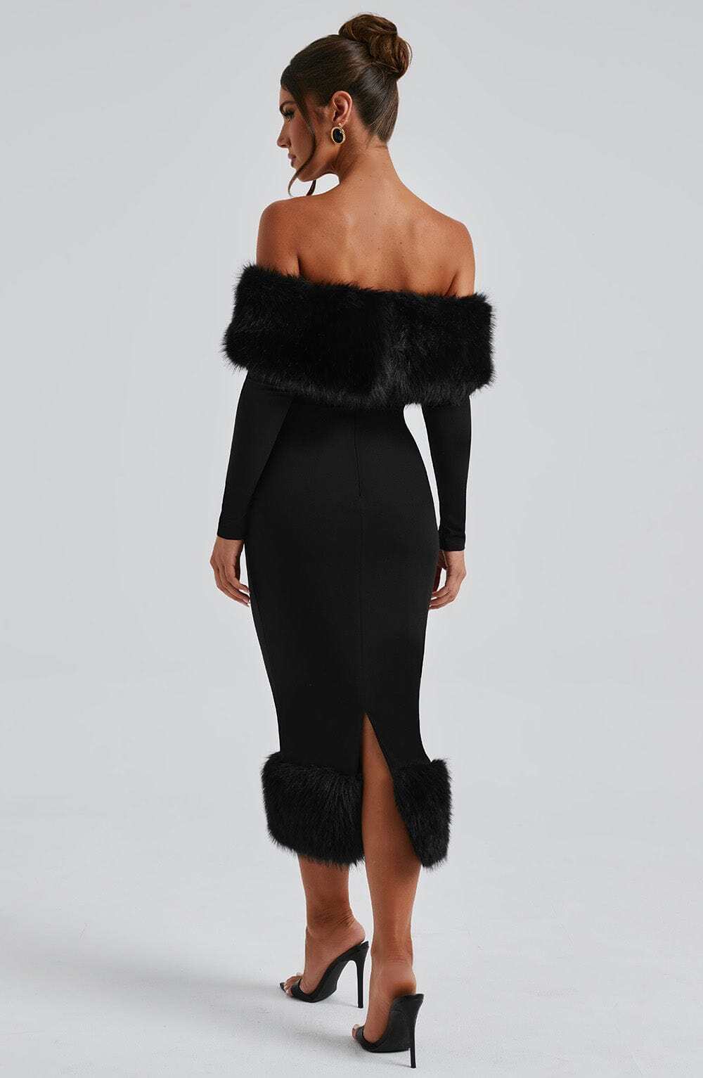 Vittoria Midi Dress-Black - Image 4