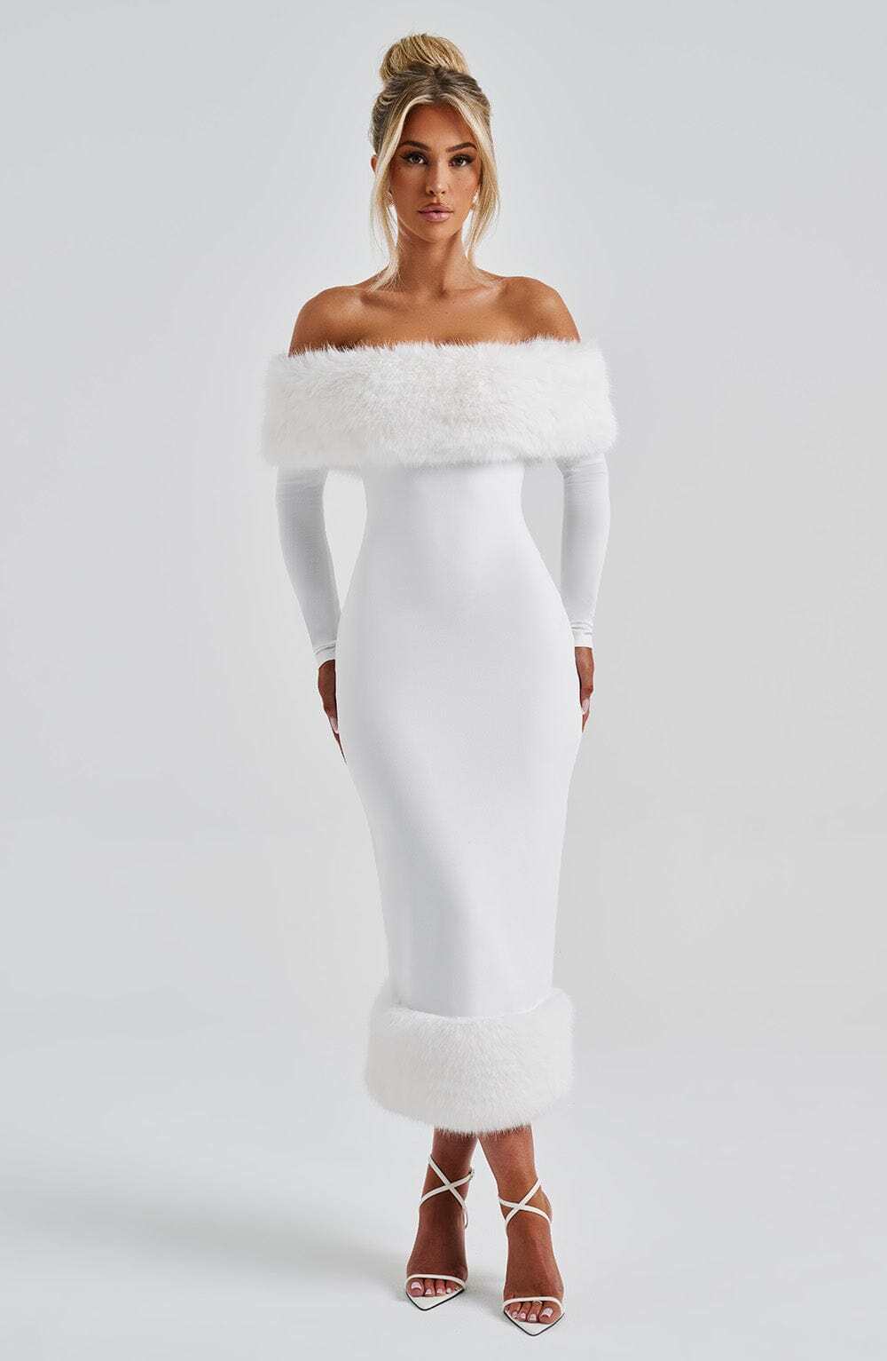 Vittoria Midi Dress - Ivory - Image 9