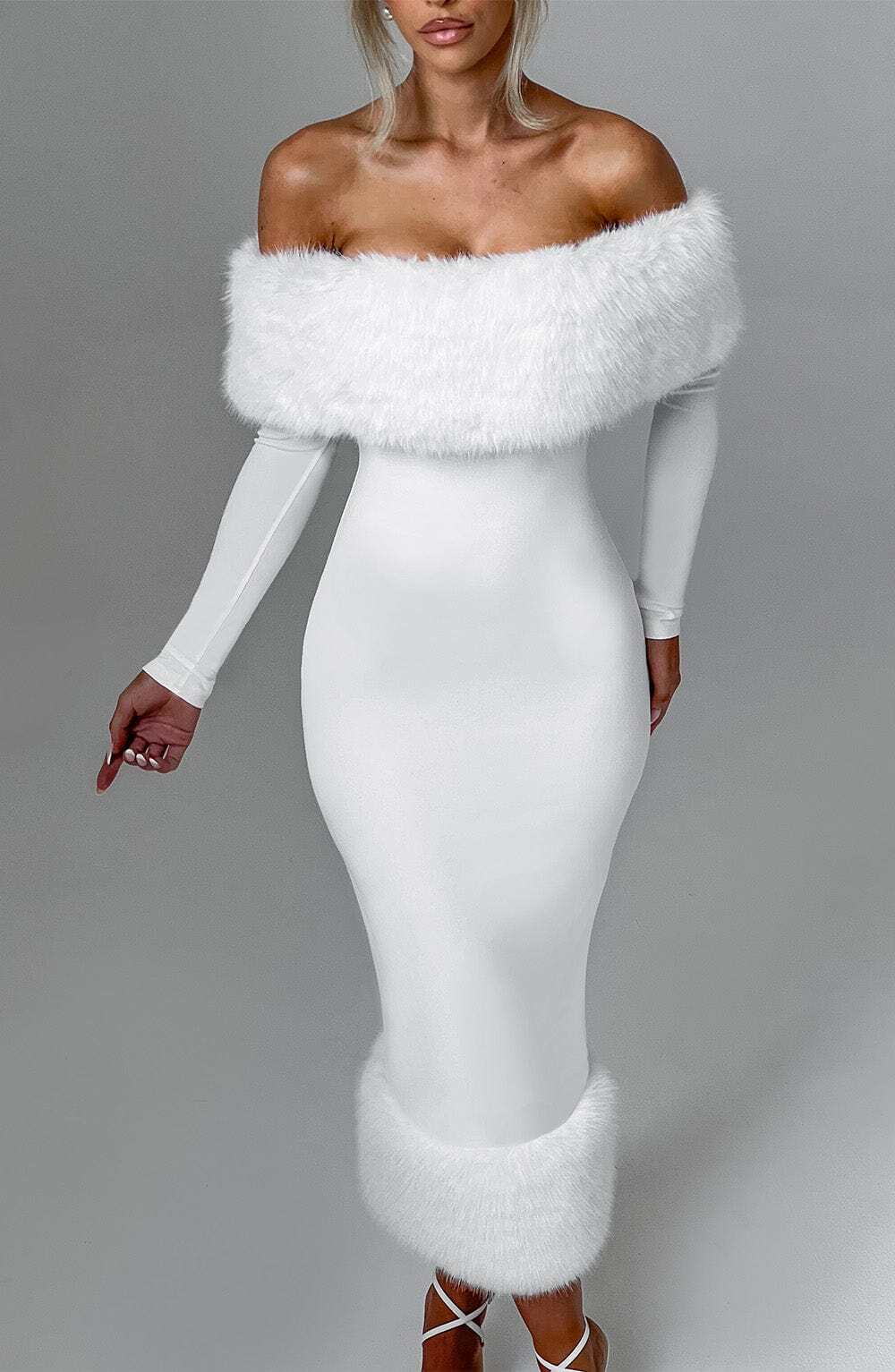 Vittoria Midi Dress - Ivory - Image 7