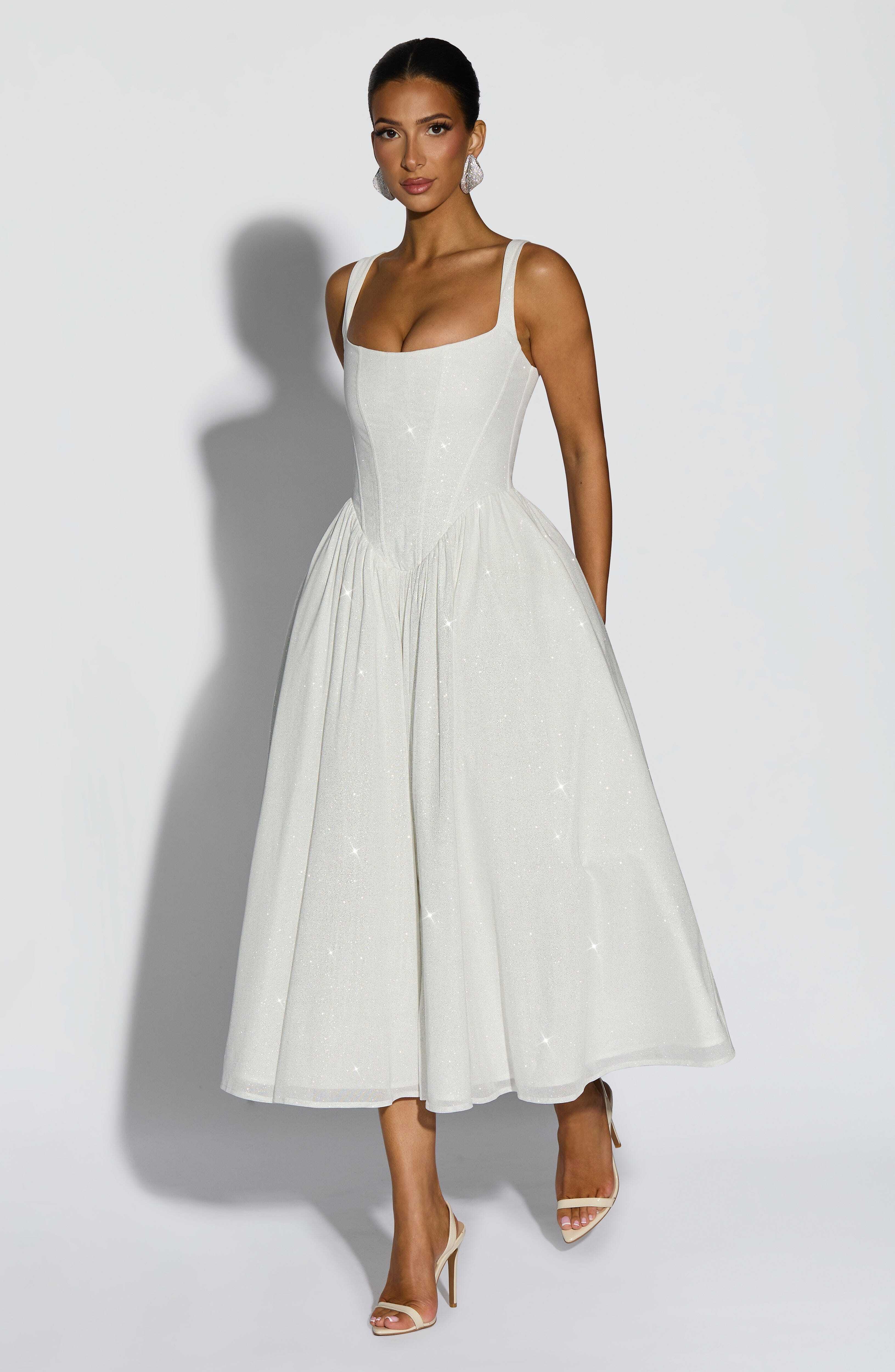 Vivienne Midi Dress - Ivory Sparkle - Image 5