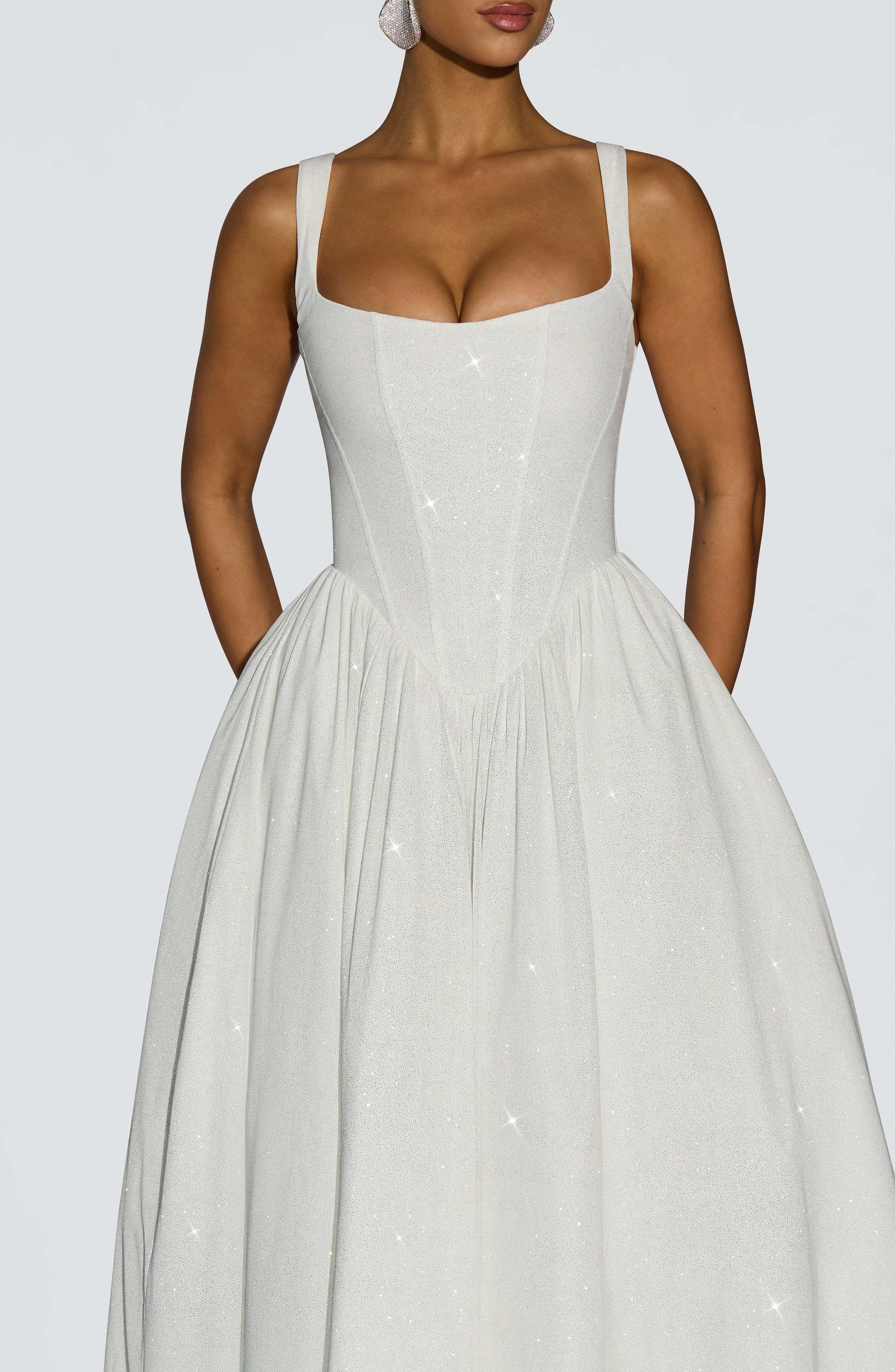 Vivienne Midi Dress - Ivory Sparkle - Image 3