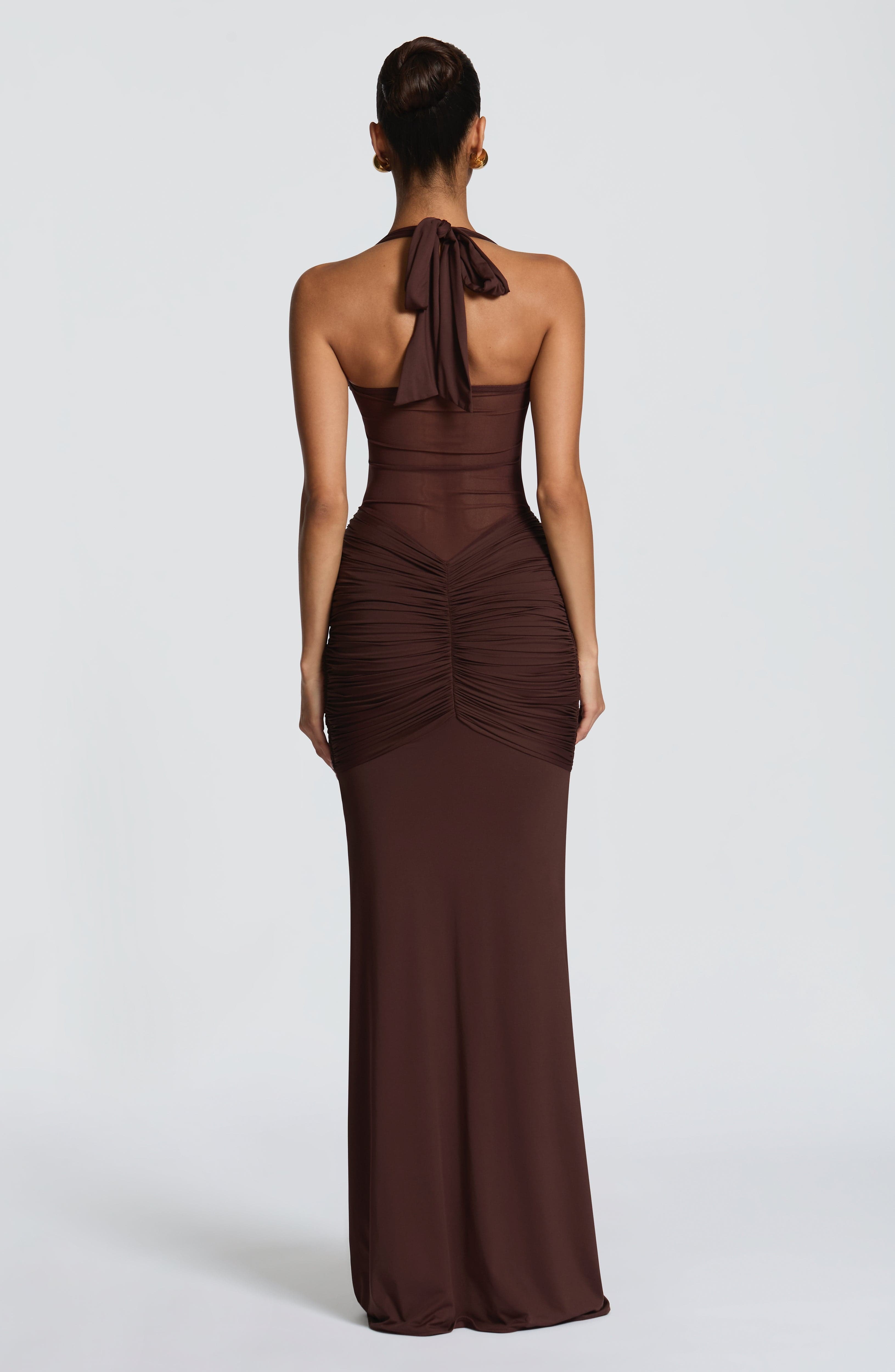 Vixen Maxi Dress - Plum Brown - Image 3