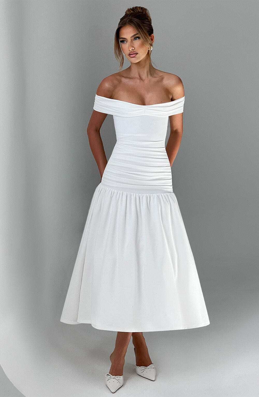 Wilhelmina Midaxi Dress - Ivory - Image 8