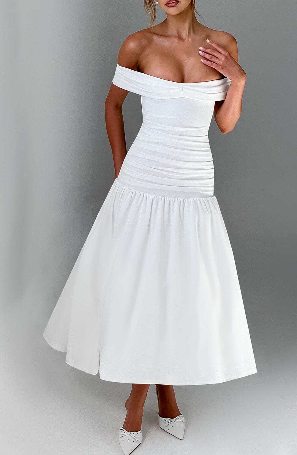 Wilhelmina Midaxi Dress - Ivory - Image 2
