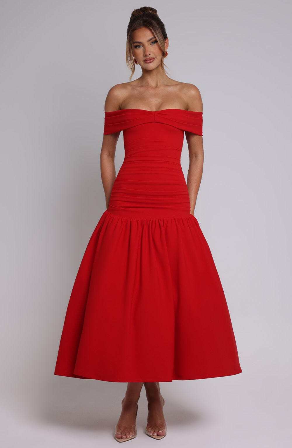 Wilhelmina Midaxi Dress - Red - Image 6