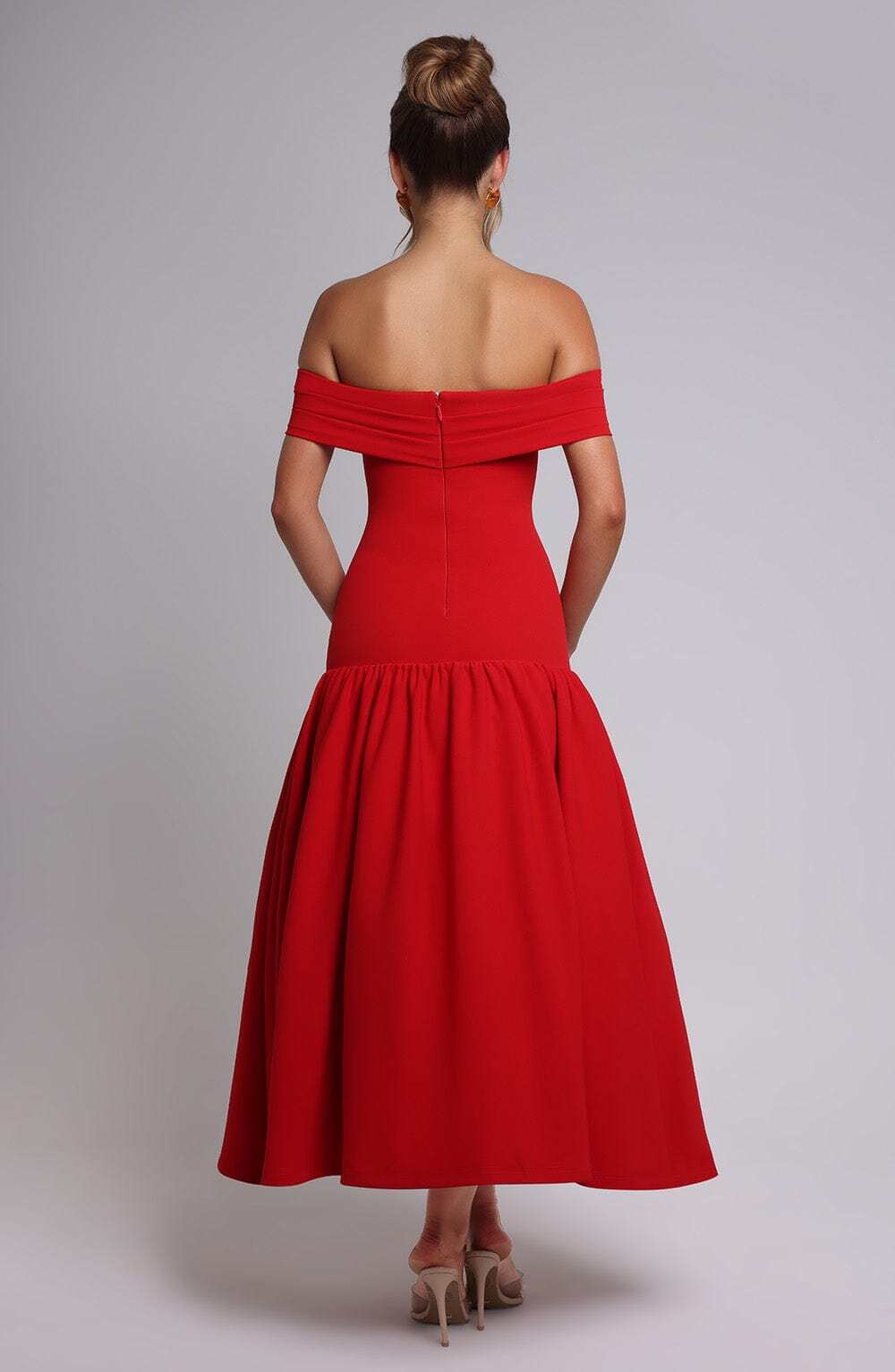 Wilhelmina Midaxi Dress - Red - Image 7