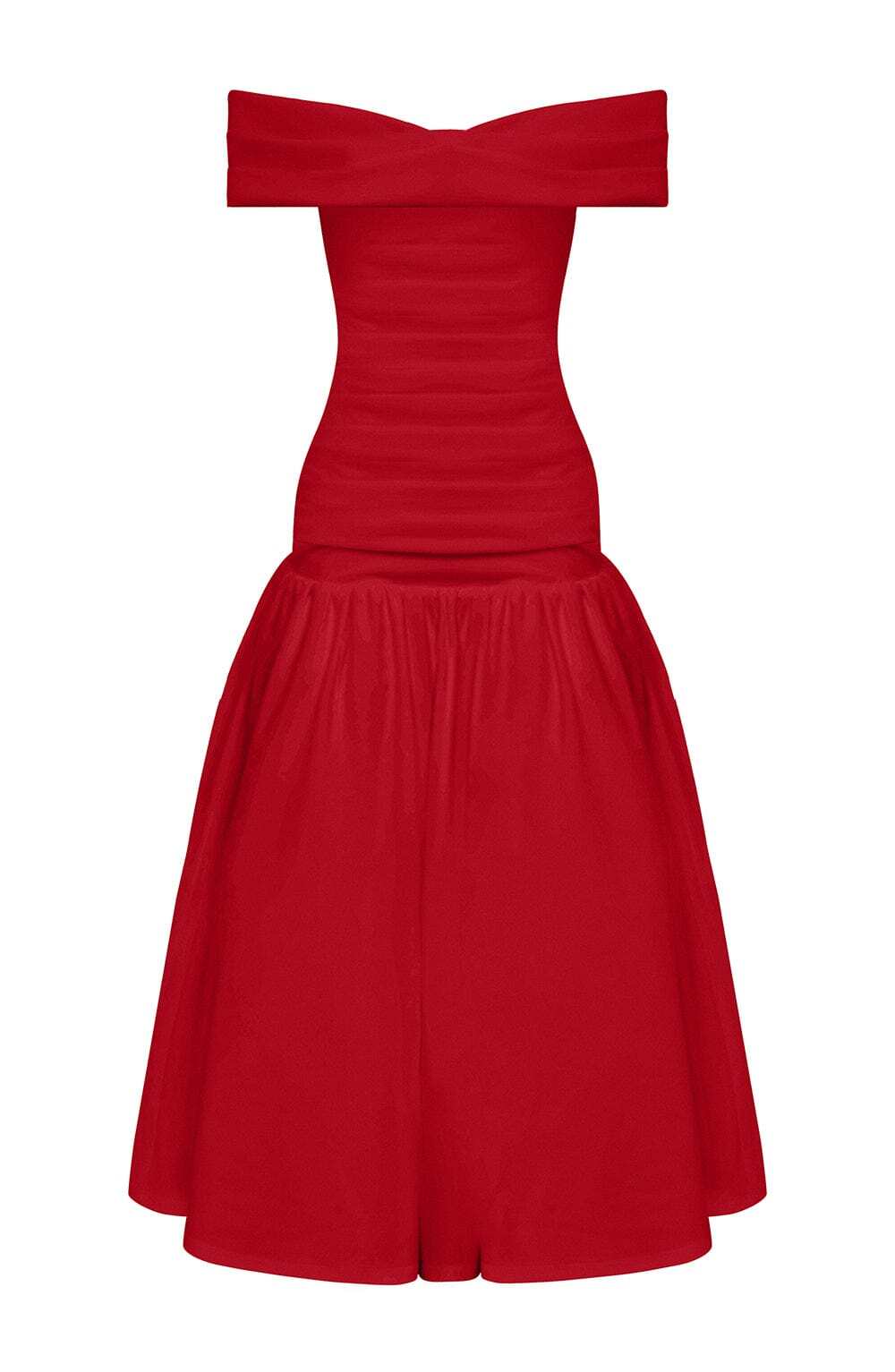 Wilhelmina Midaxi Dress - Red - Image 10