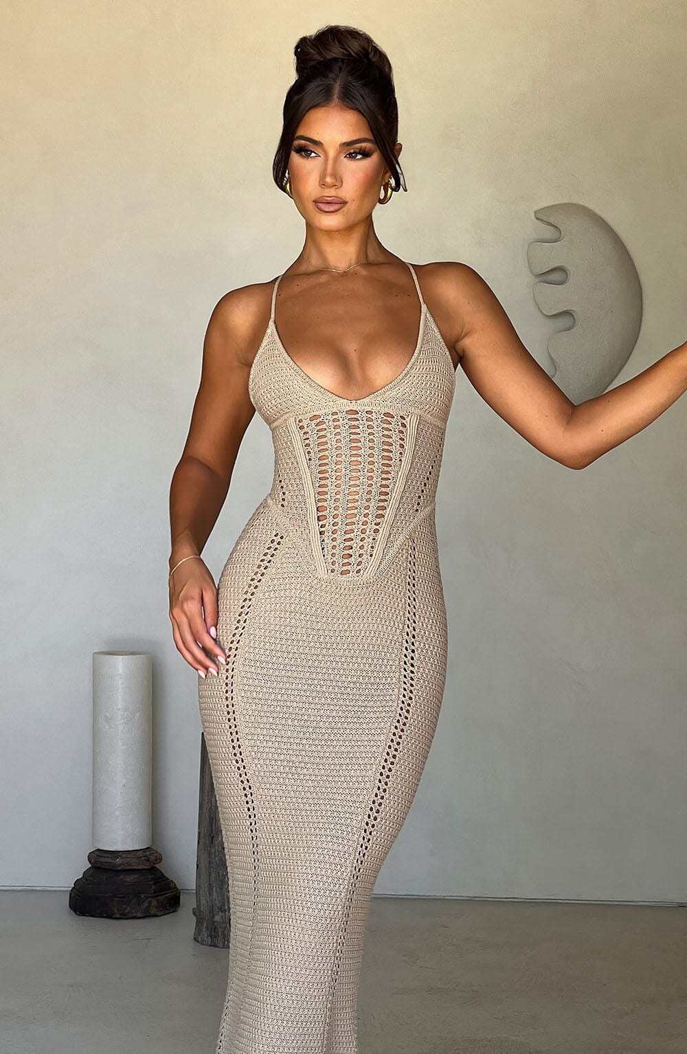 Xanthe Maxi Dress - Beige - Image 4