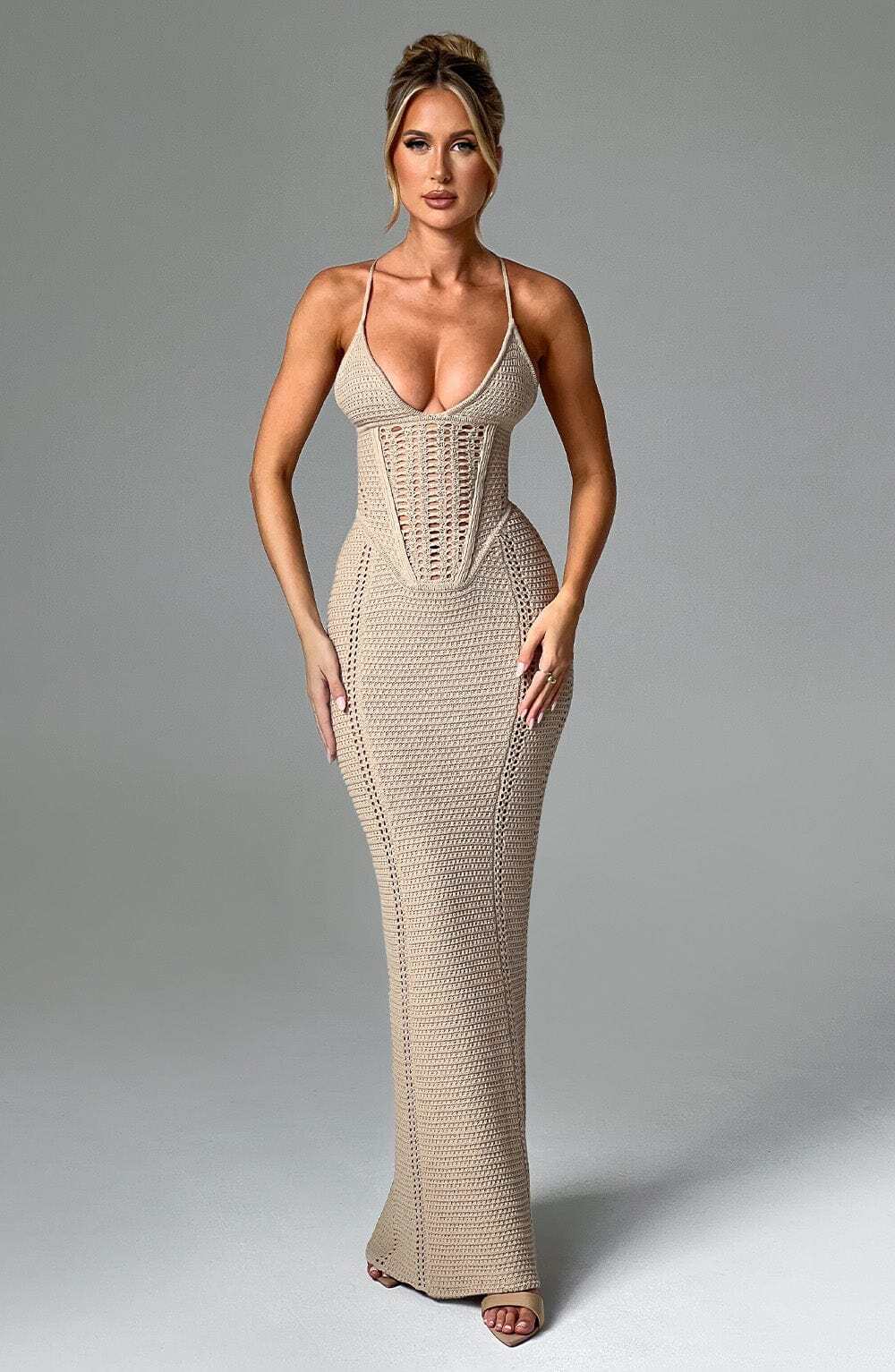Xanthe Maxi Dress - Beige - Image 7