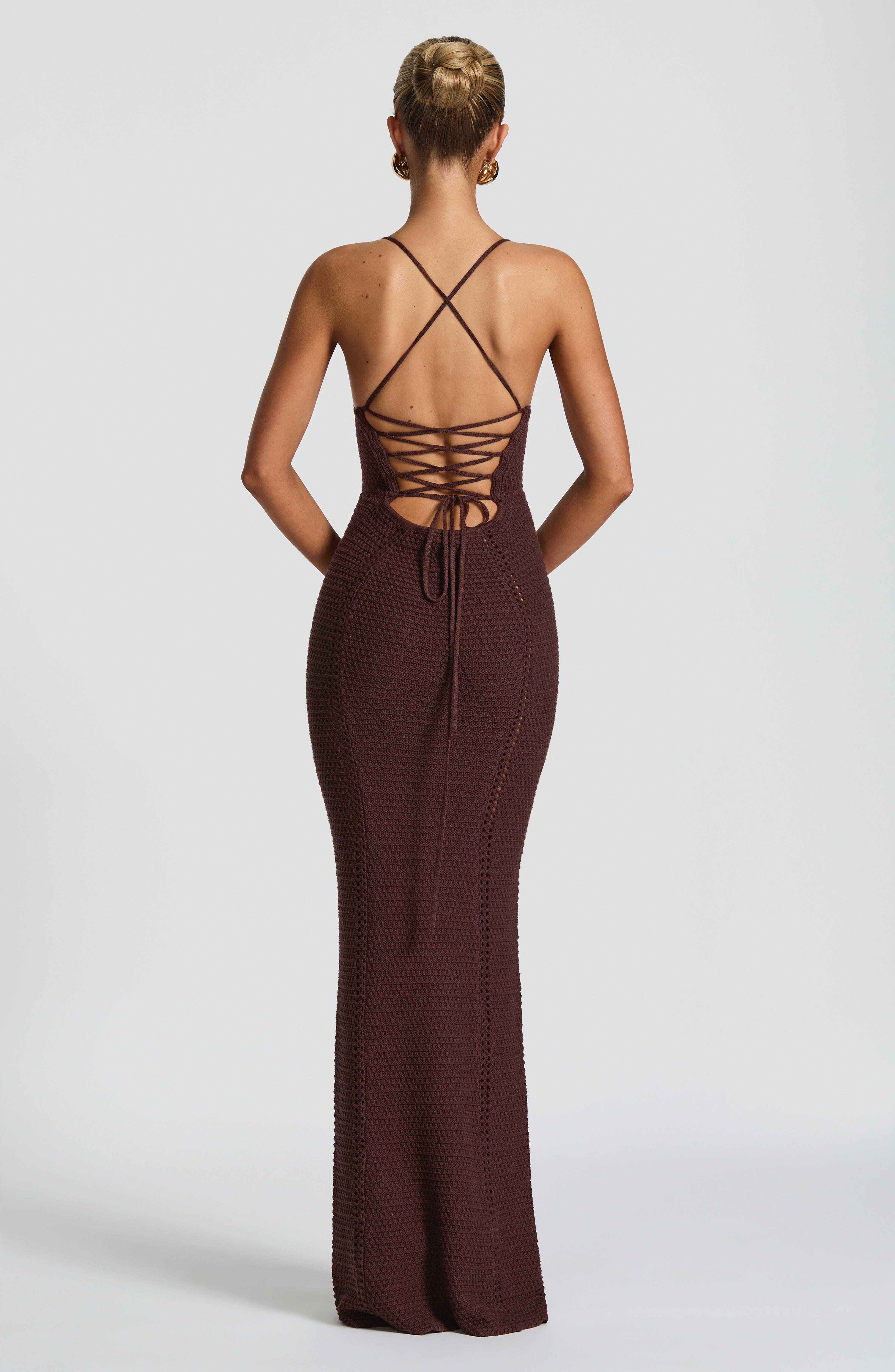 Xanthe Maxi Dress - Plum Brown - Image 2