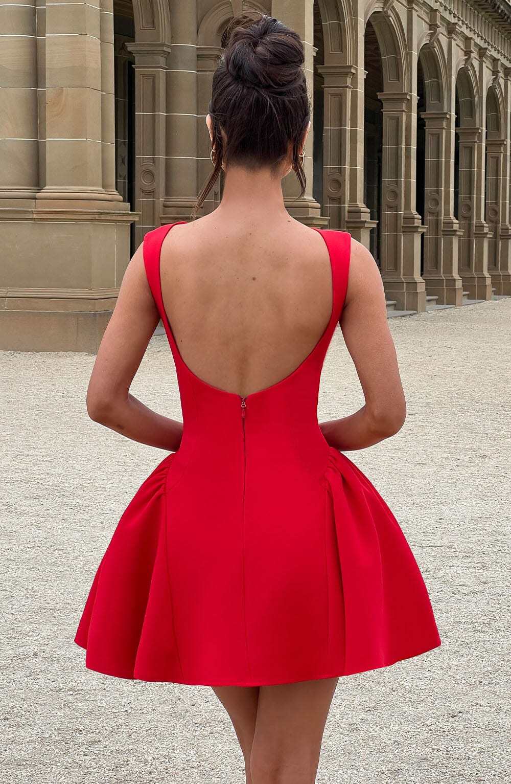Yalina Mini Dress - Red - Image 3