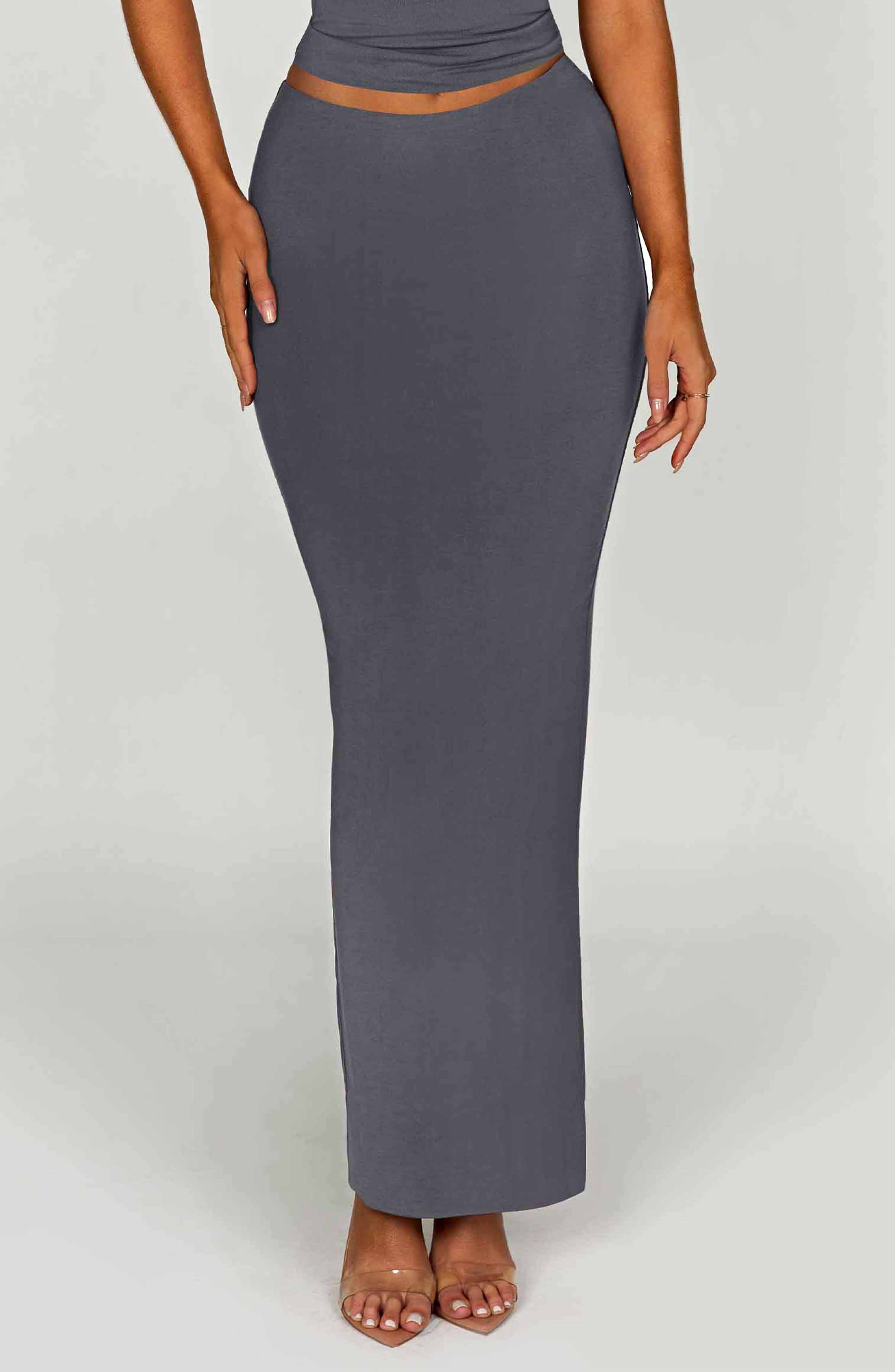 Yazmin Maxi Skirt - Charcoal - Image 6