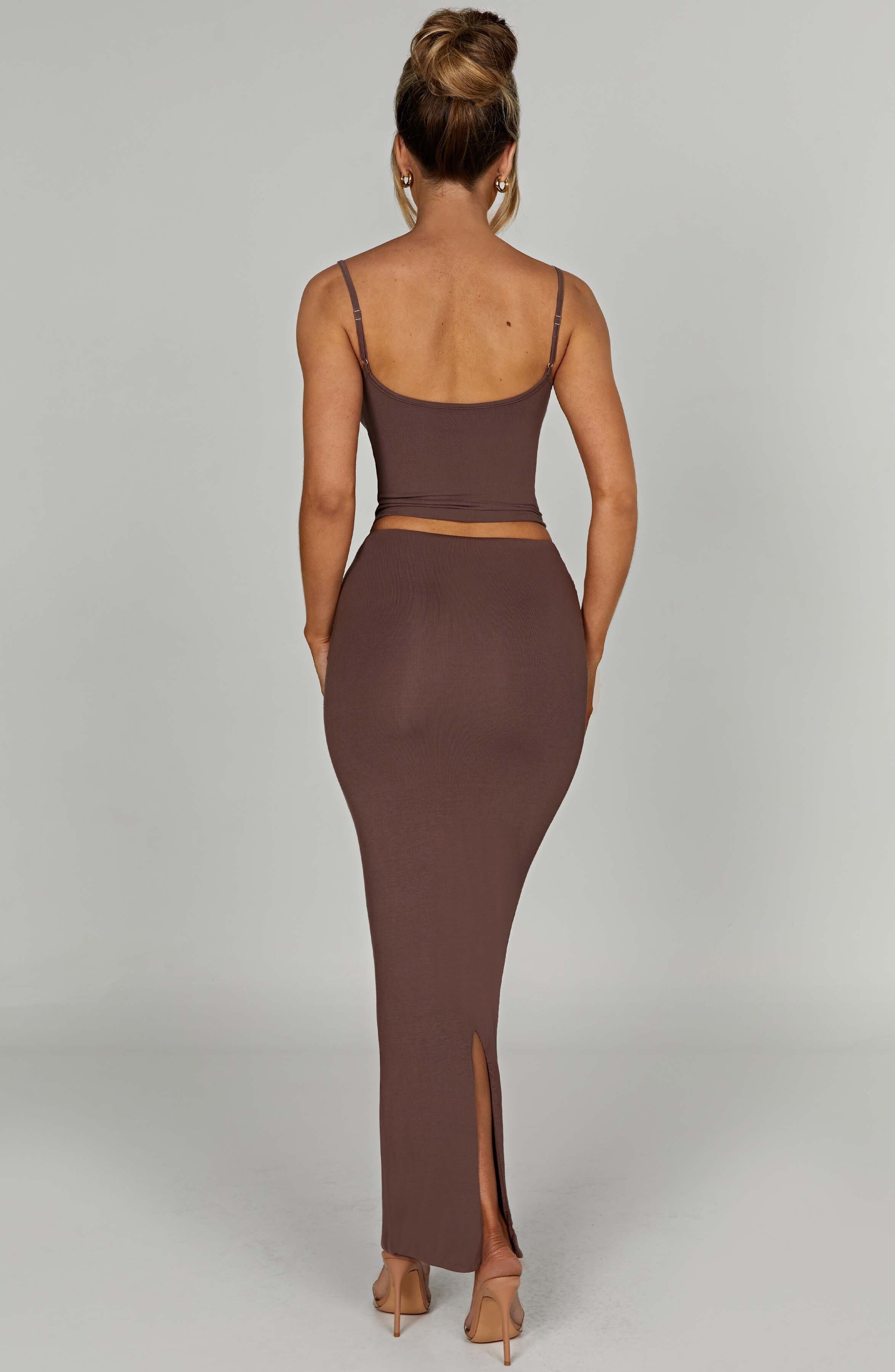 Yazmin Maxi Skirt - Chocolate - Image 4