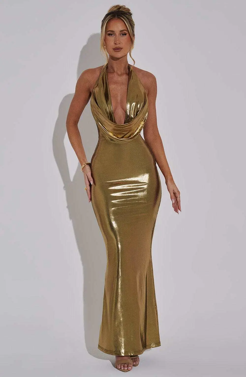 Chrishelle Maxi Dress - Gold - Image 2