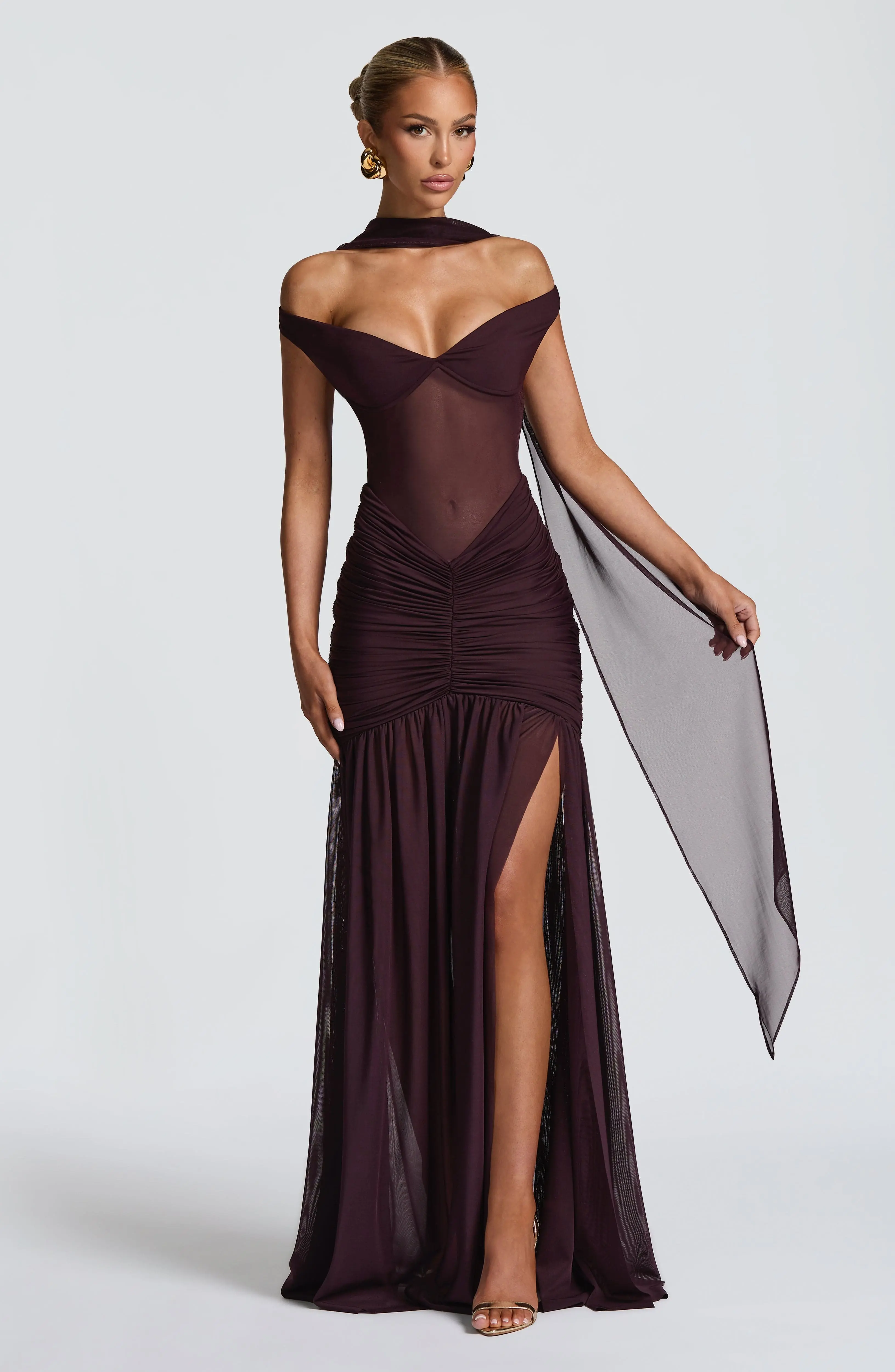 Alaia Maxi Dress - Plum - Image 14