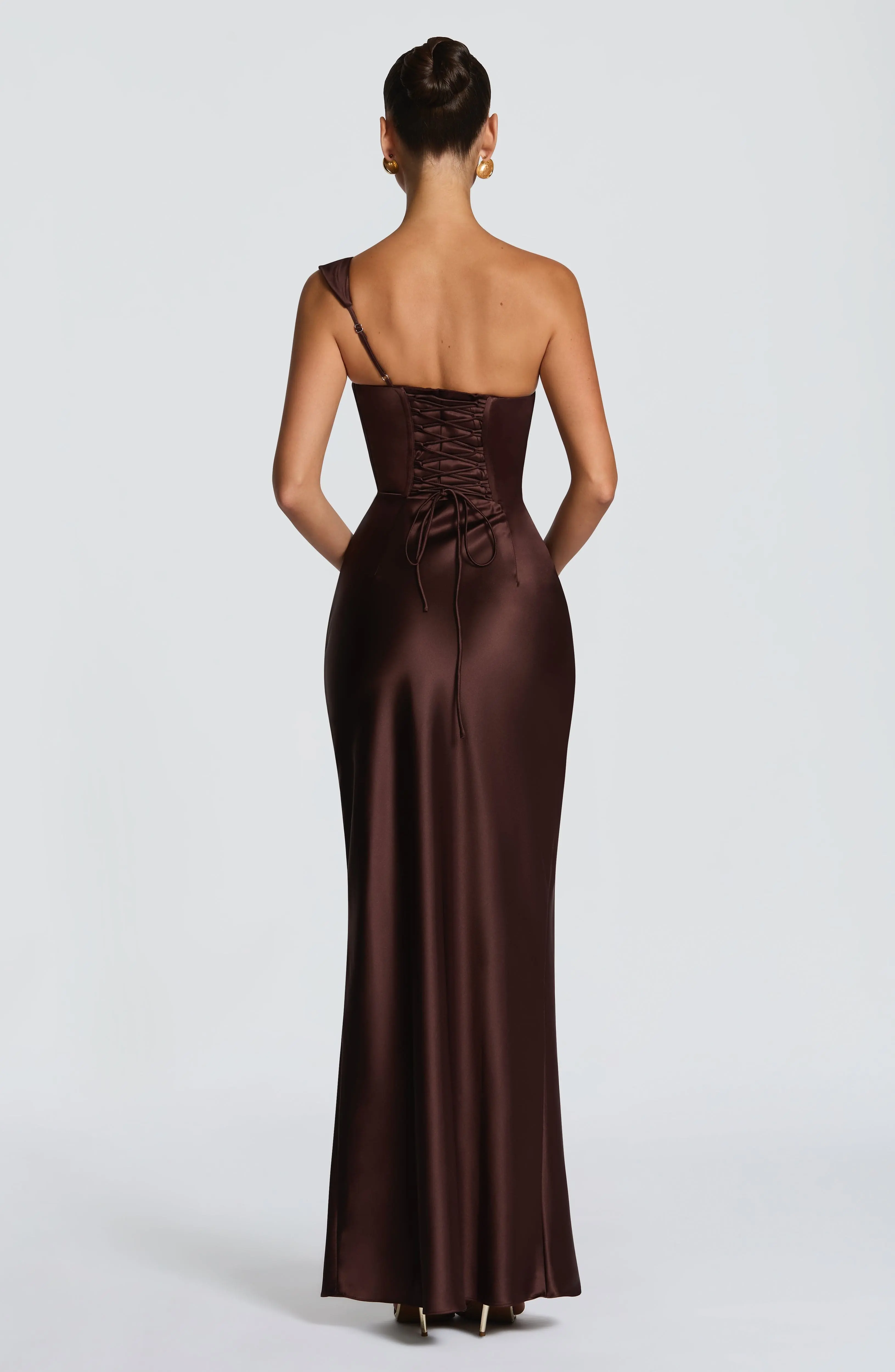 Thalassa Maxi Dress - Plum Brown - Image 3