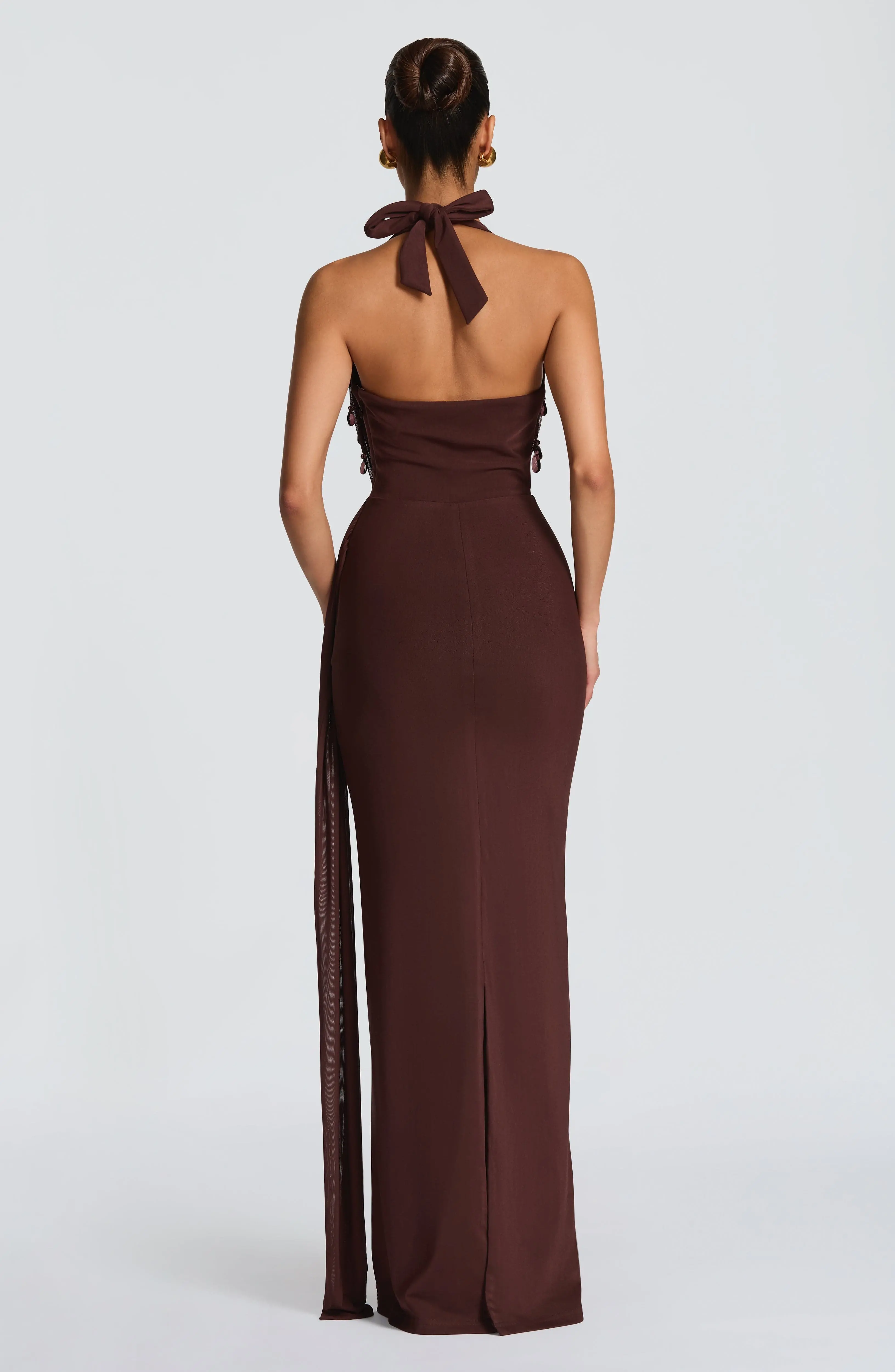 Fabia Maxi Dress - Plum Brown - Image 4