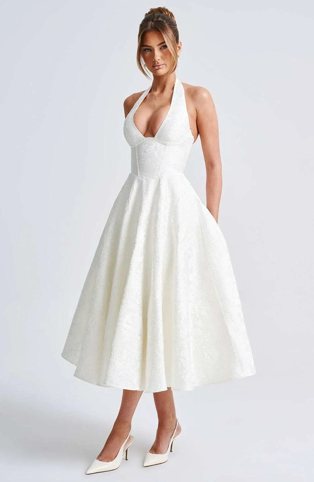 Effie Midi Dress - Ivory - Image 16
