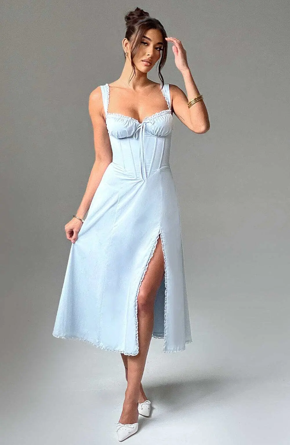 Ulrika Midi Dress - Blue - Image 6
