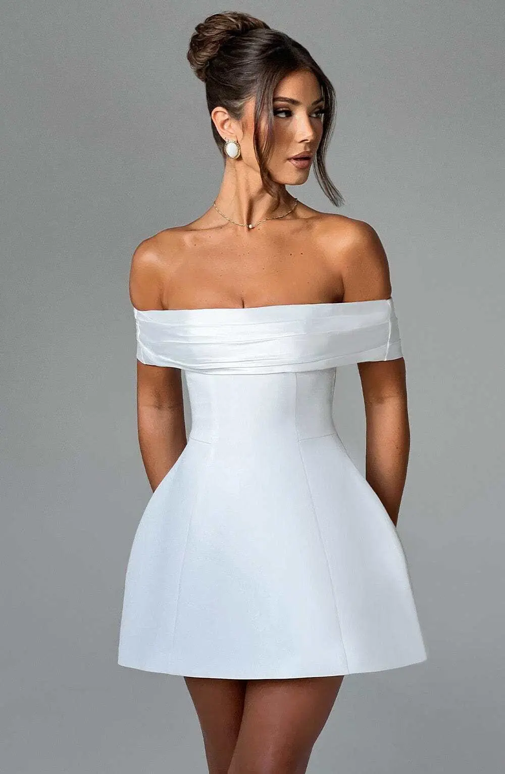 Delta Mini Dress - Ivory - Image 3