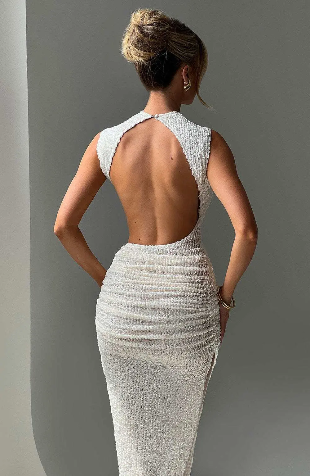 Aphrodite Midi Dress - Ivory - Image 7