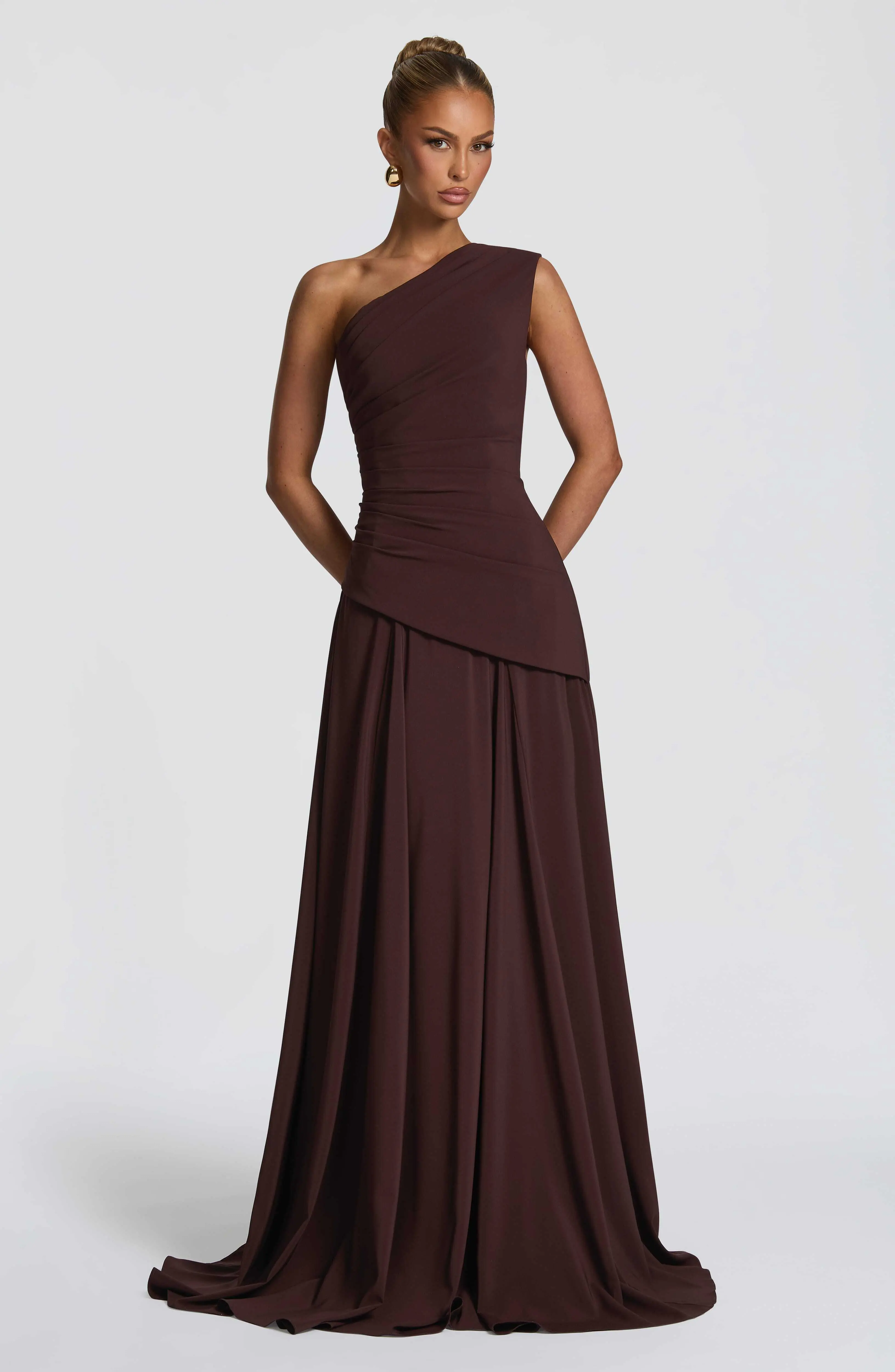 Bianca Maxi Dress - Plum Brown