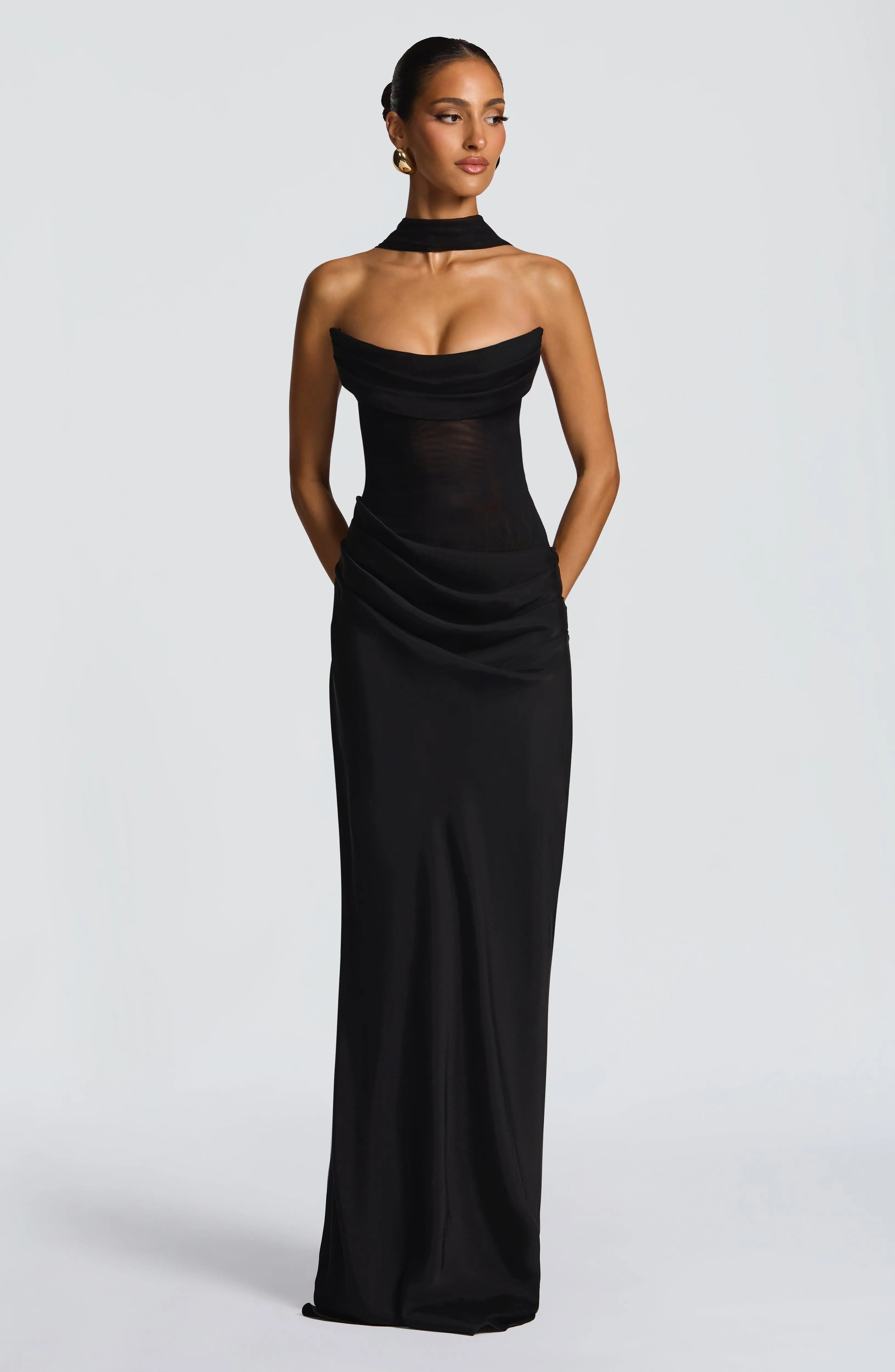 Liora Maxi Dress - Black - Image 3