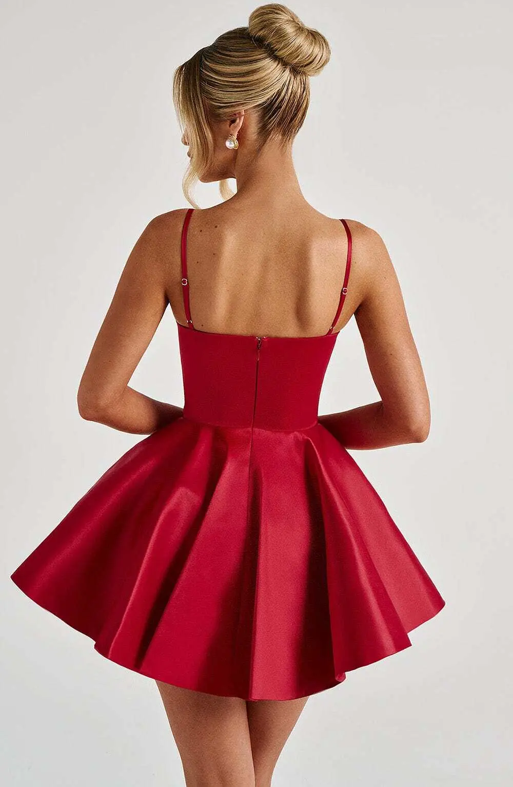 Poppy Mini Dress - Red - Image 3