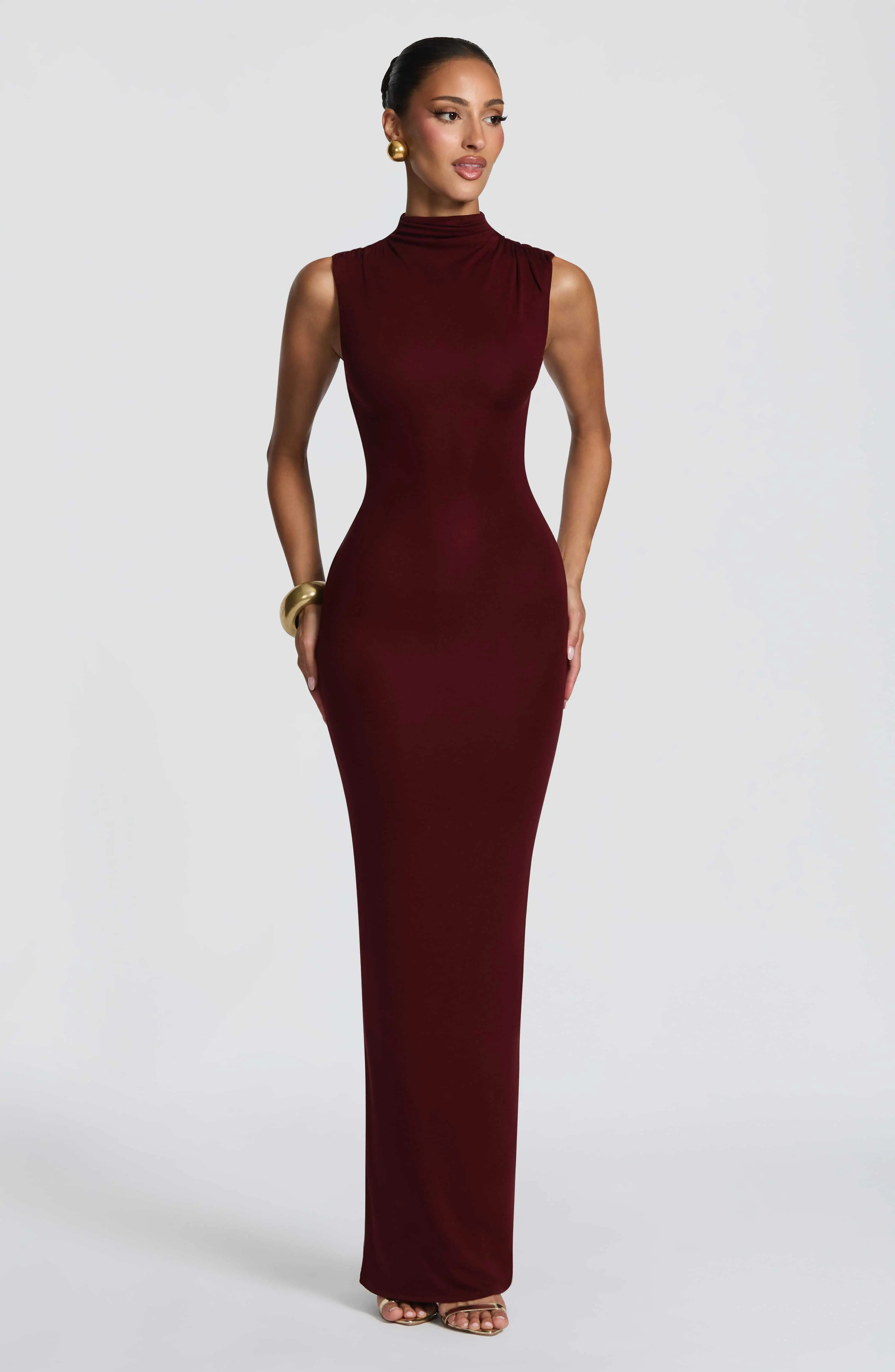 Soline Maxi Dress - Cherry Lacquer - Image 5