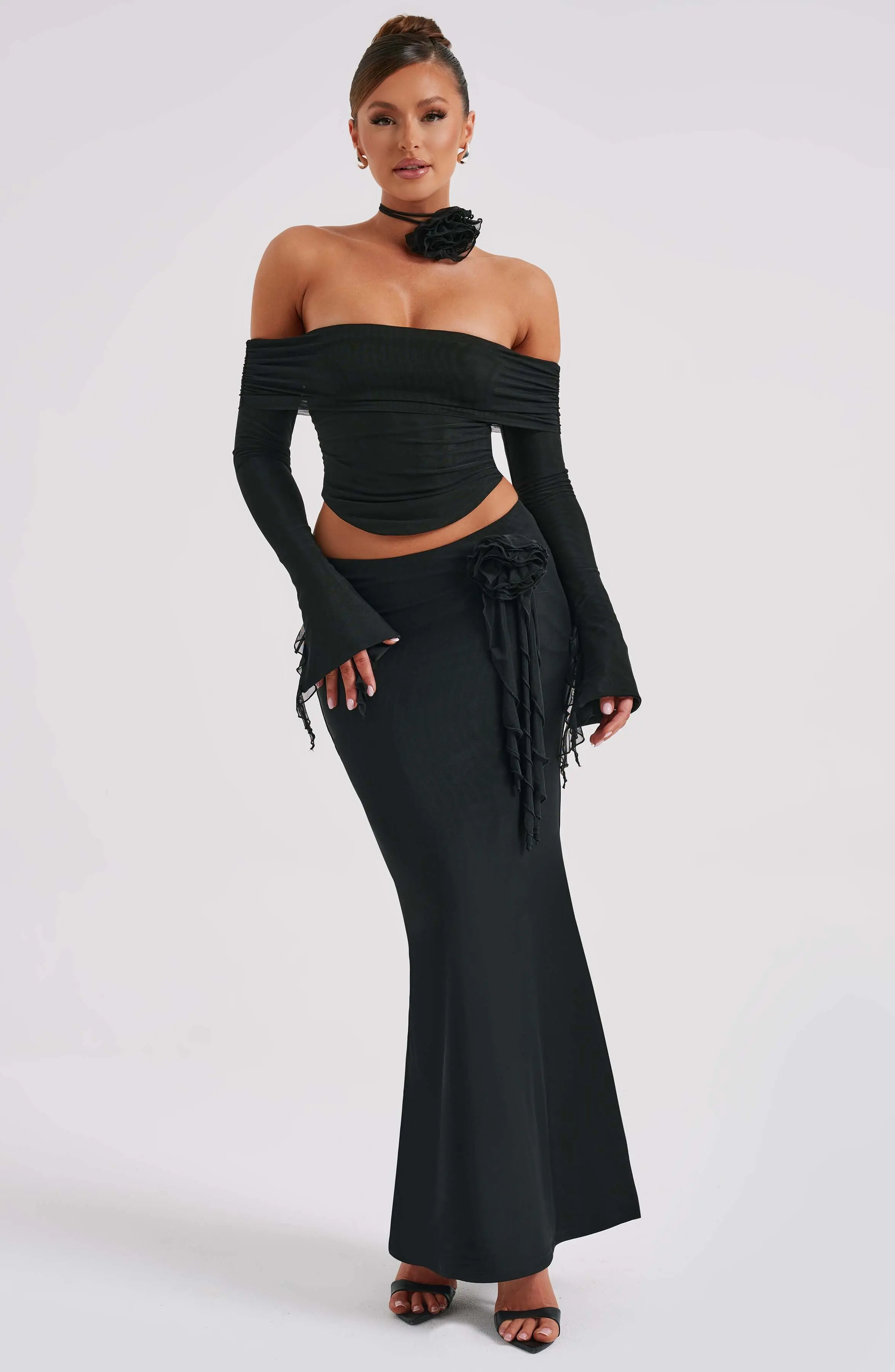Deema Maxi Skirt - Black - Image 6