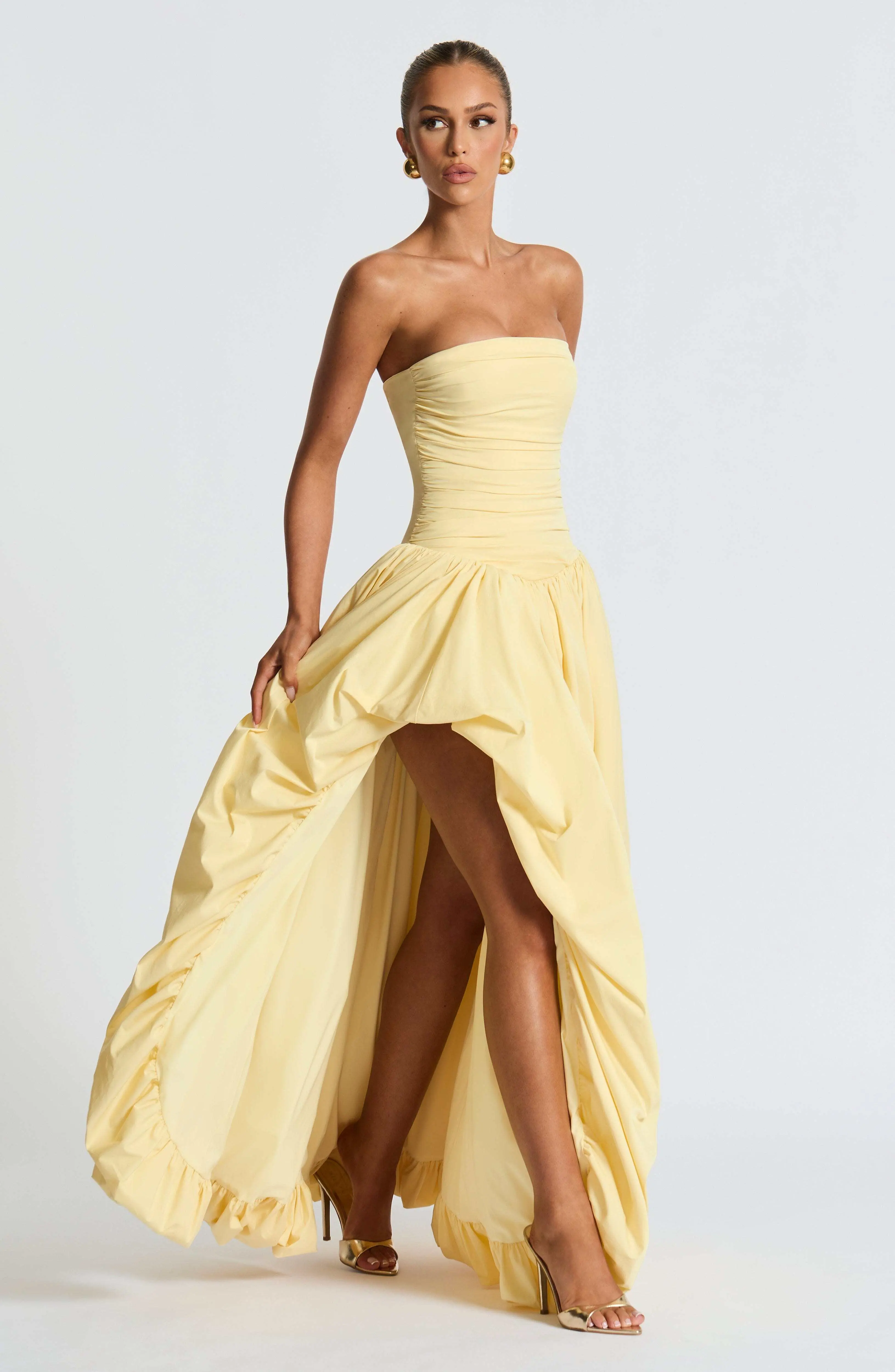 Jillian Maxi Dress - Lemon - Image 5