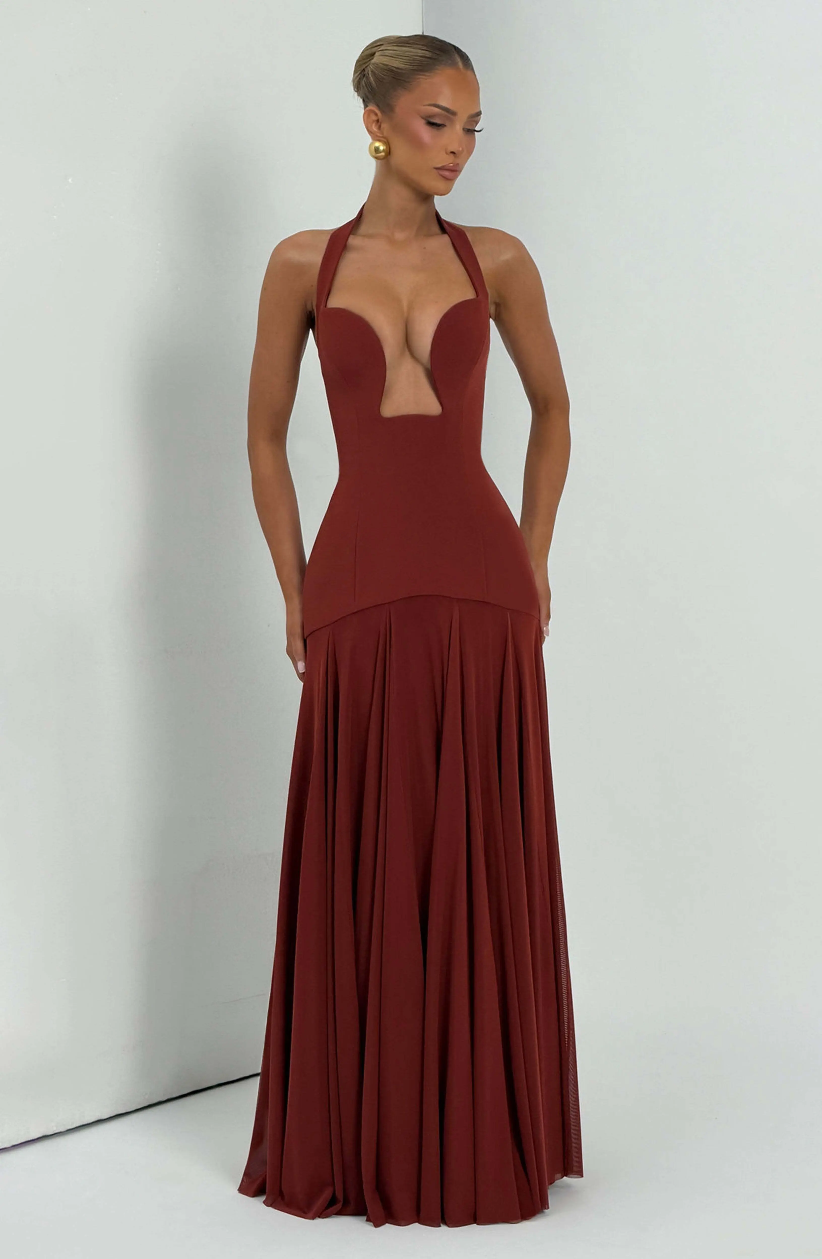 Cyrene Maxi Dress - Deep Rust - Image 7