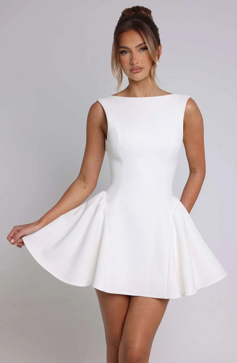 Yalina Mini Dress - Ivory - Image 15