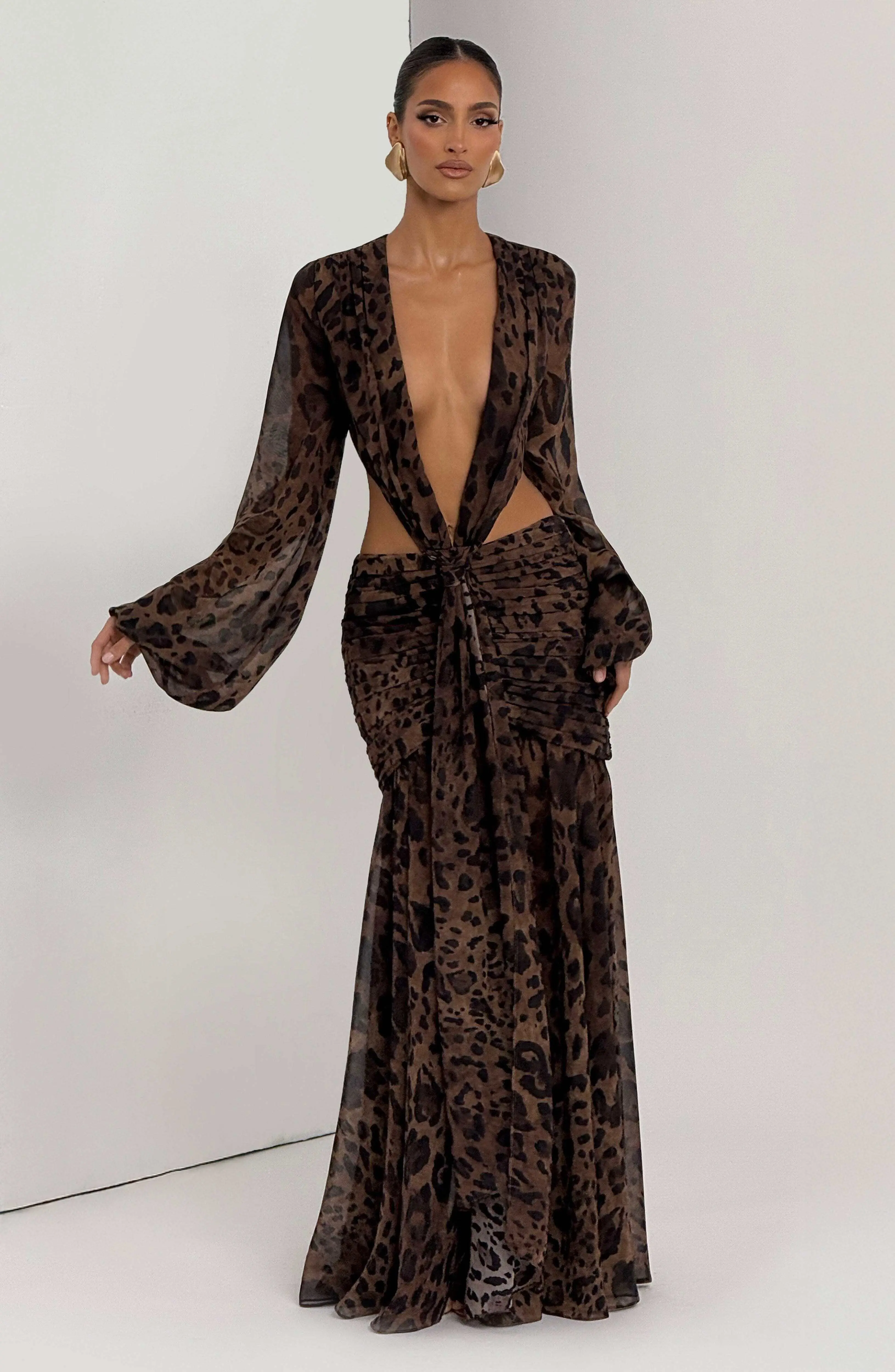 Andrina Maxi Dress - Leopard Print - Image 11